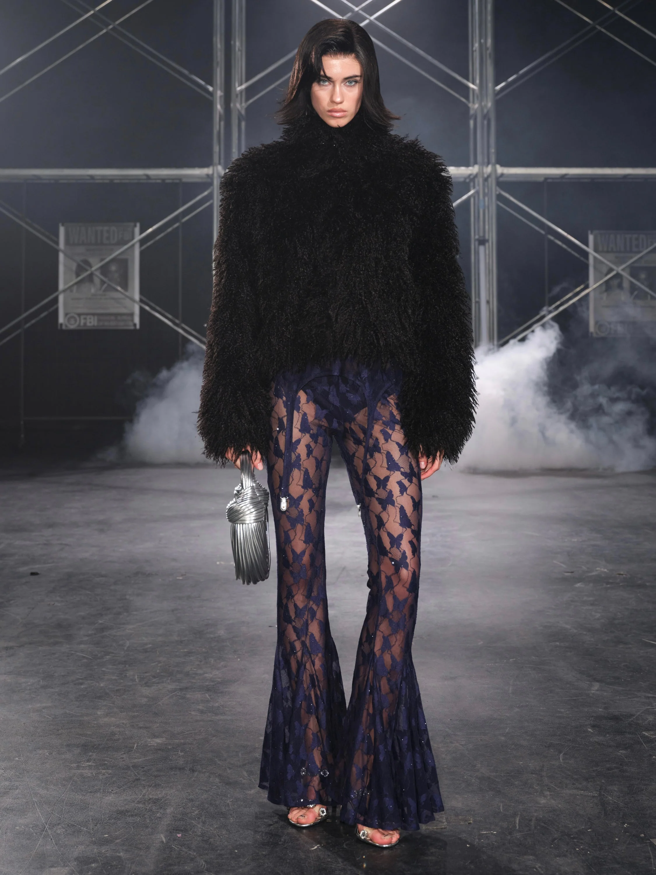 Butterfly Mesh Flare Pants - Image 10