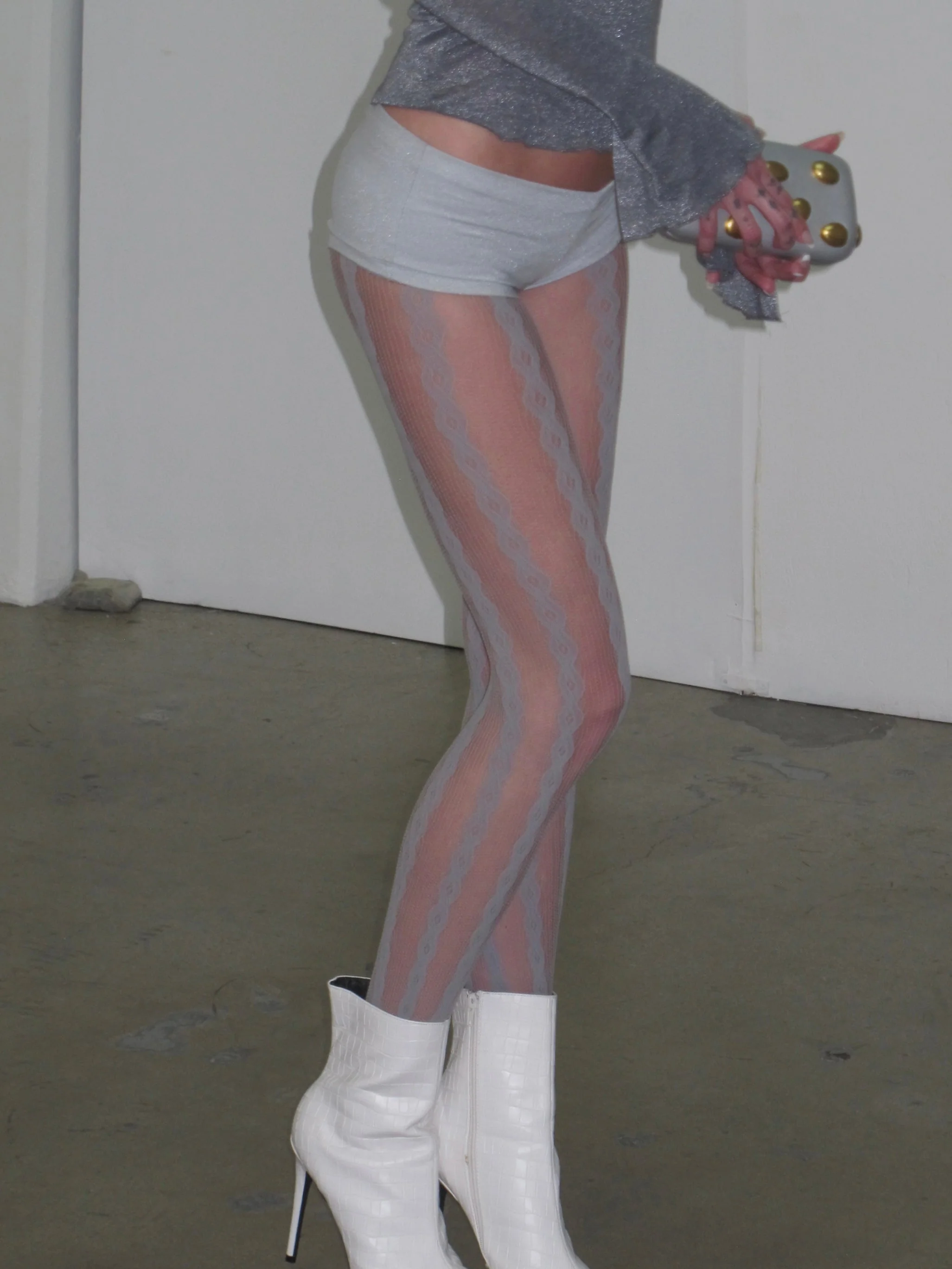 Cable Jacquard Fishnet Tights - Image 5