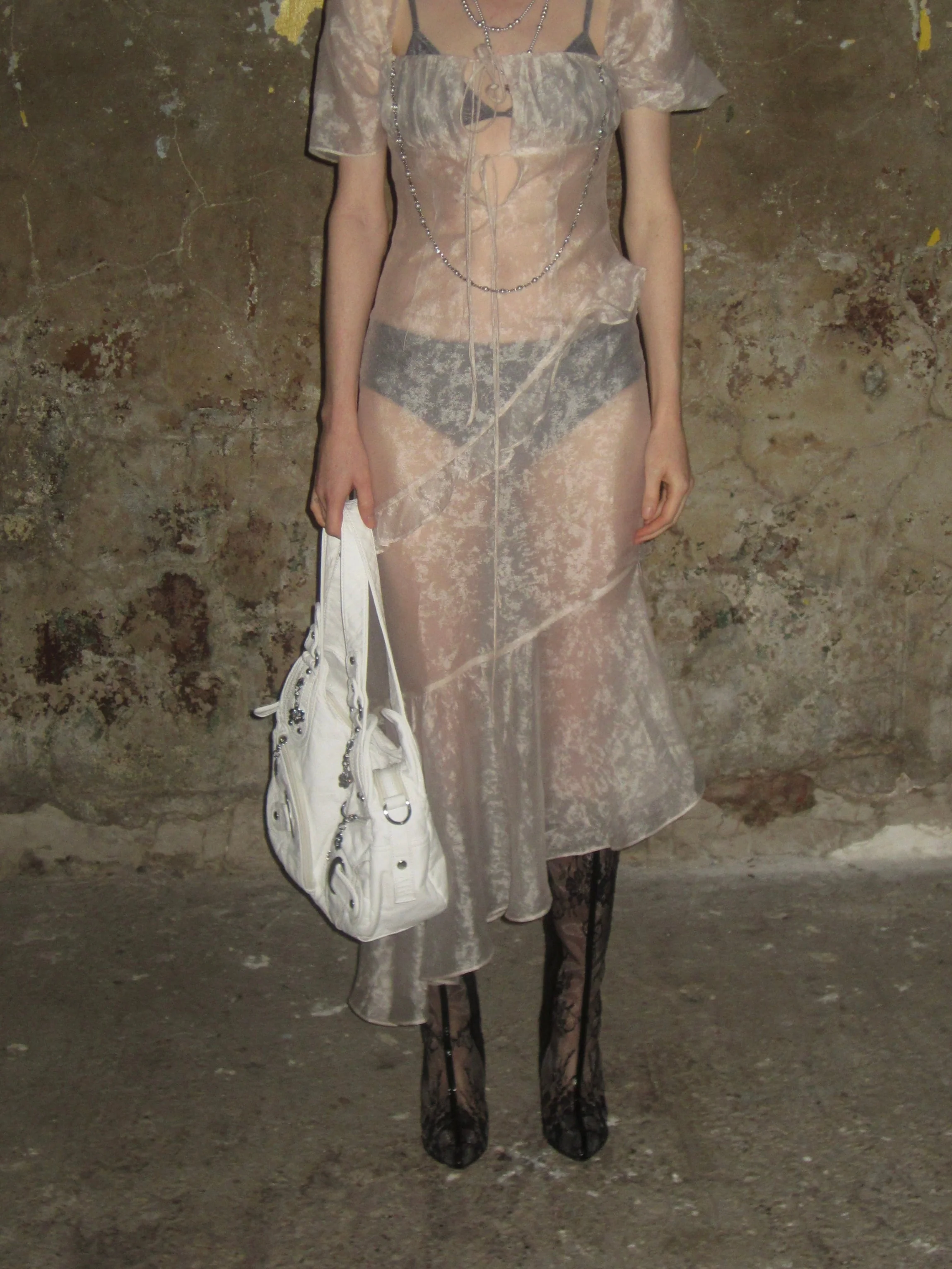 Chain Lace Sheer Dress - Image 7