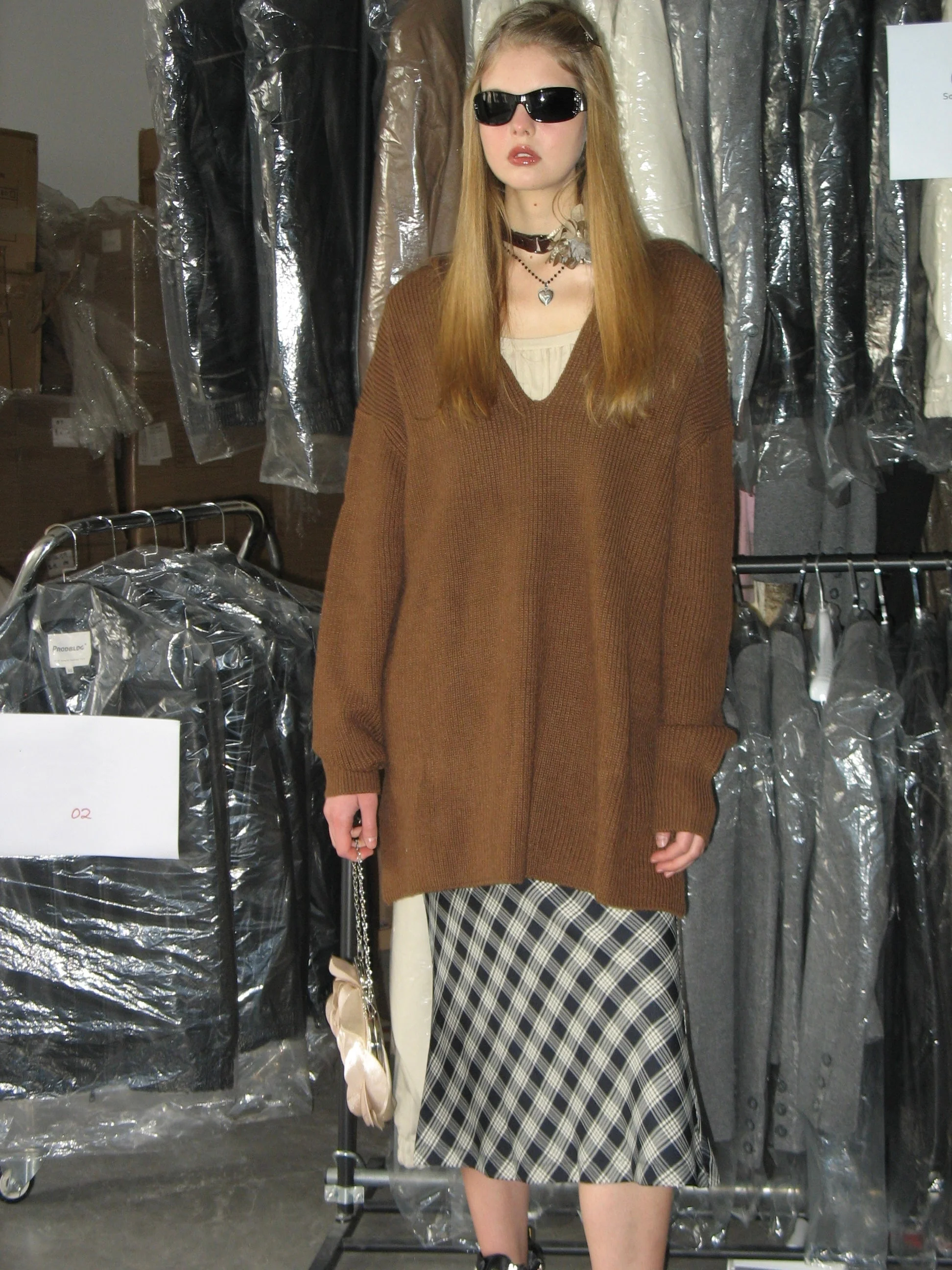 Gray Hooded V-Neck Sweater - Image 13