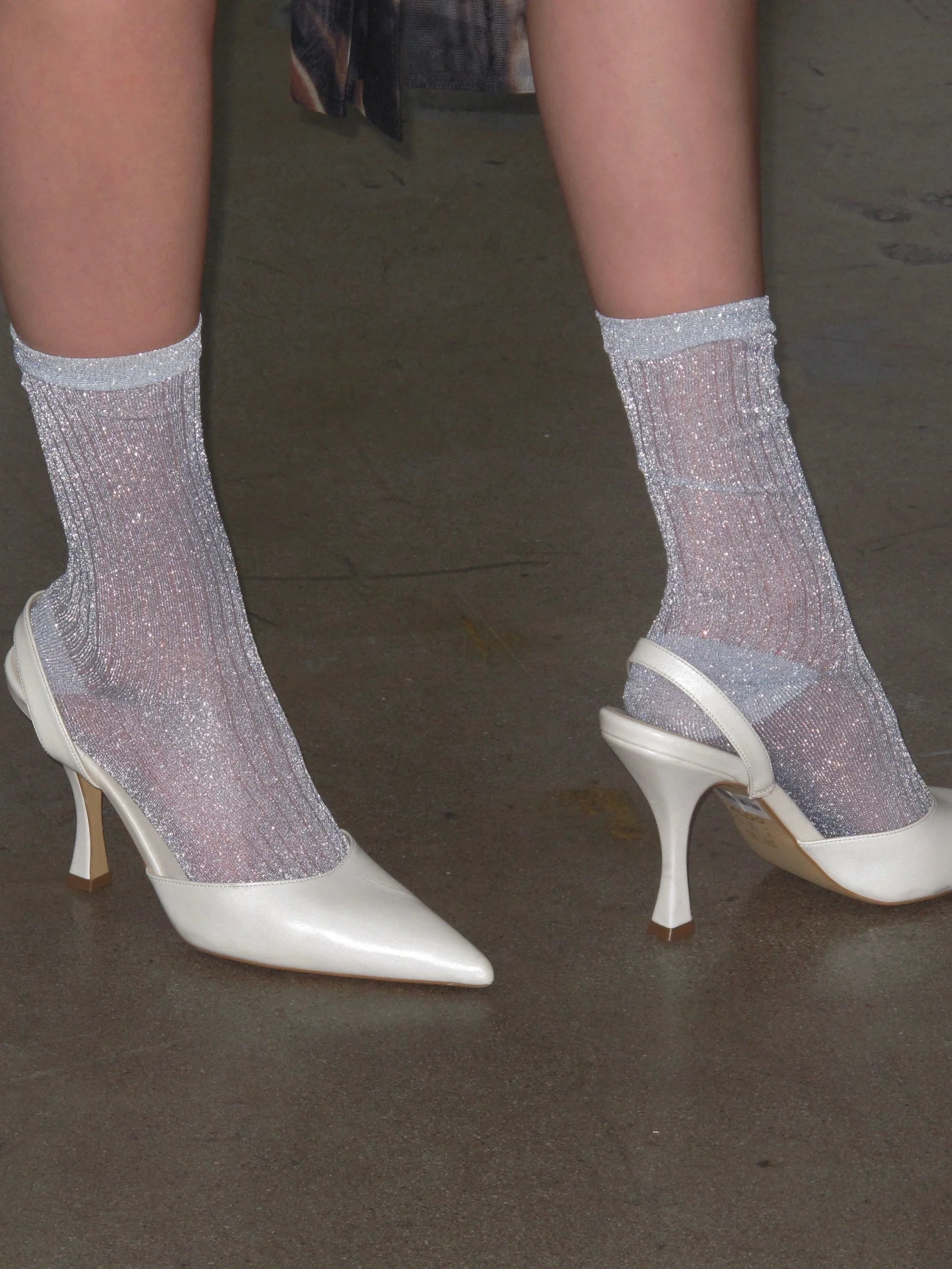 Crystal Blue Sparkle Socks - Image 2