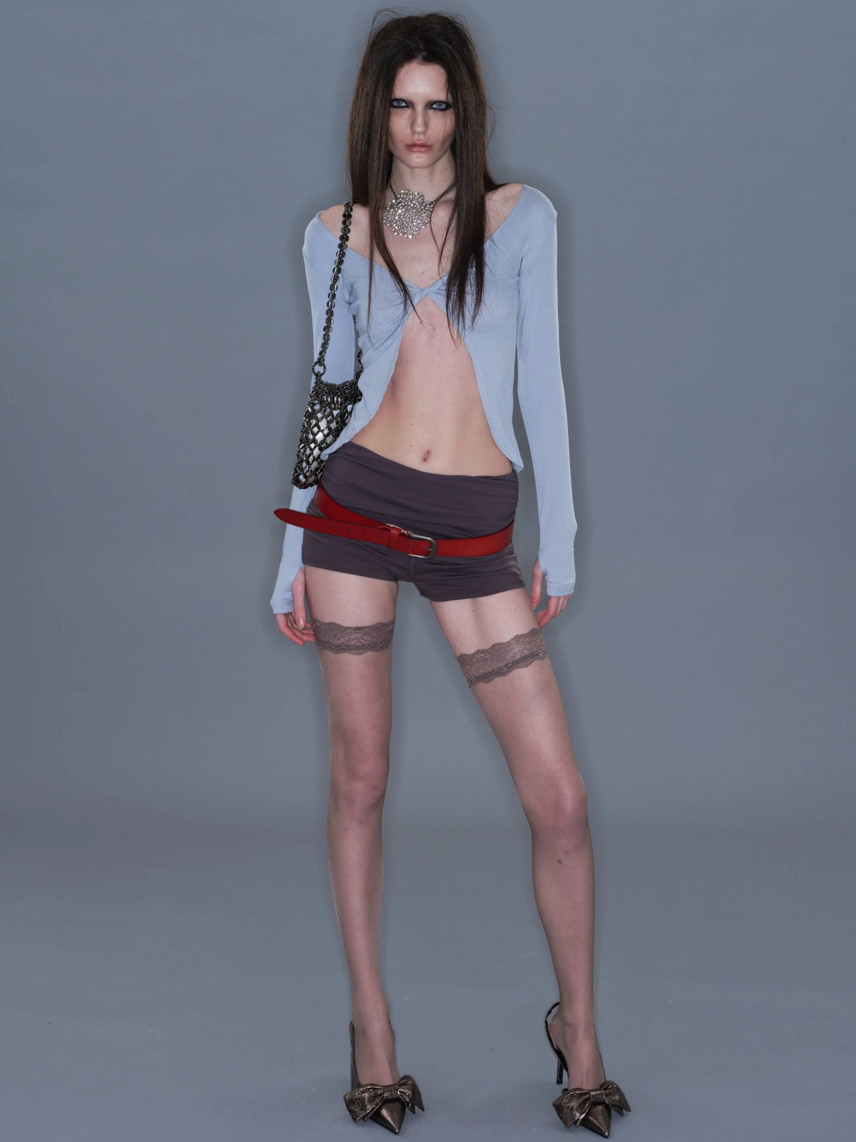 Double Layer Slim Shorts/ Dark Gray - Image 3