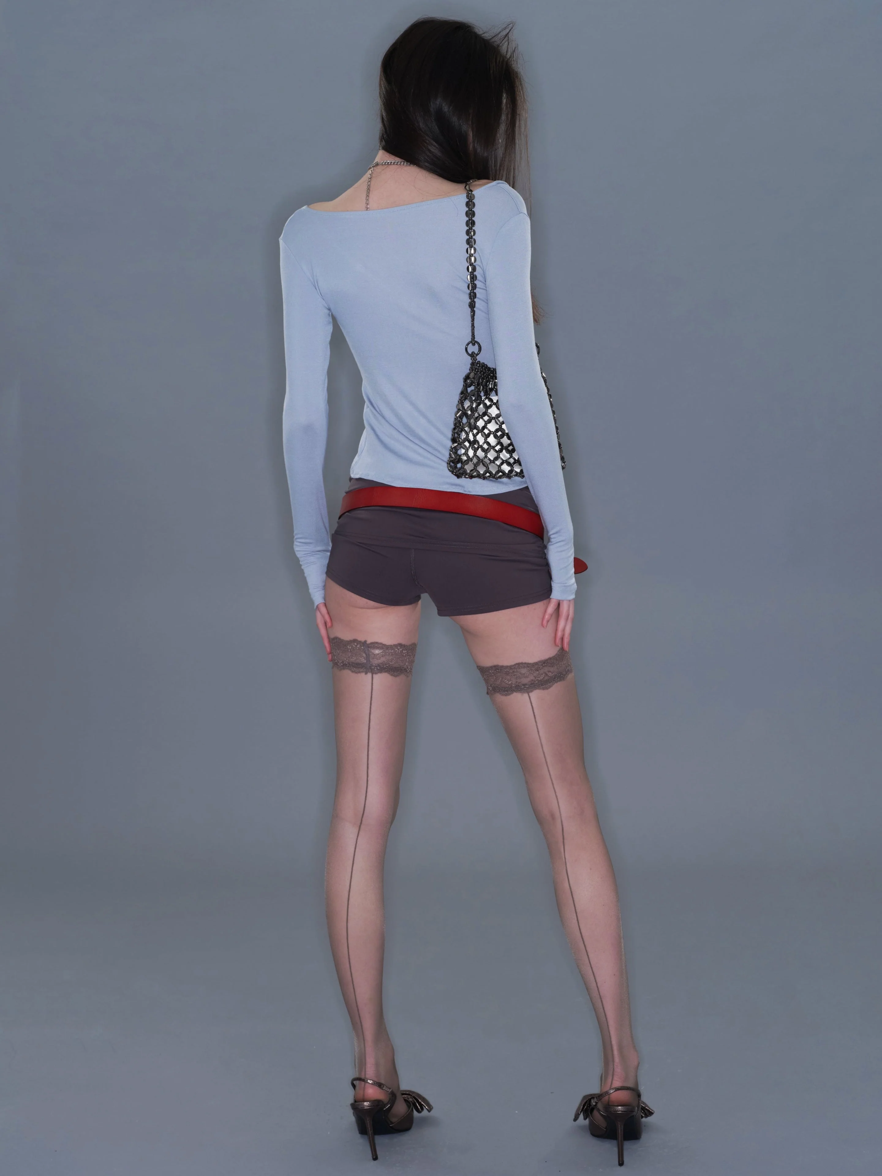 Double Layer Slim Shorts/ Dark Gray - Image 4