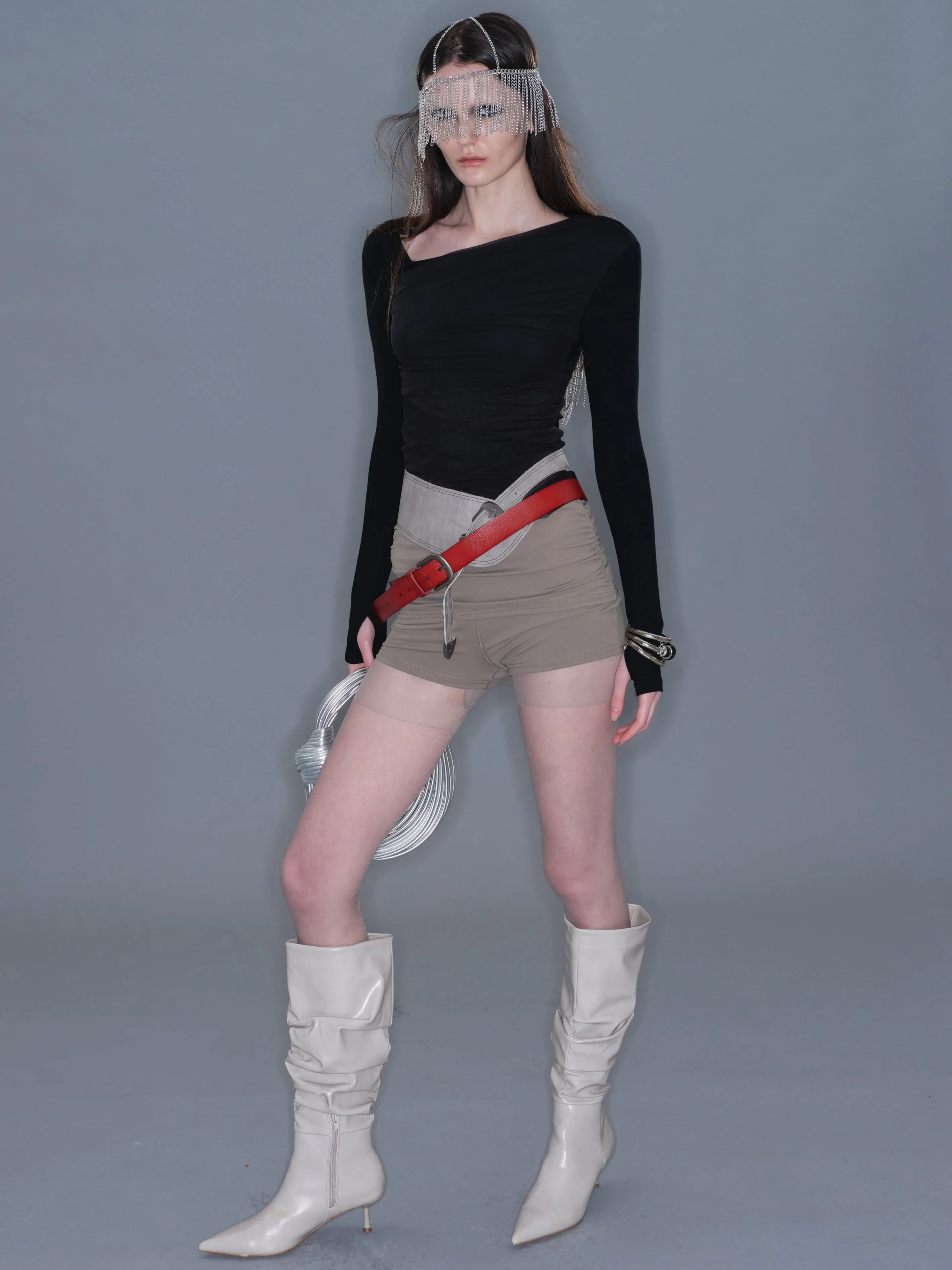 Double Layer Slim Shorts/ Khaki - Image 10