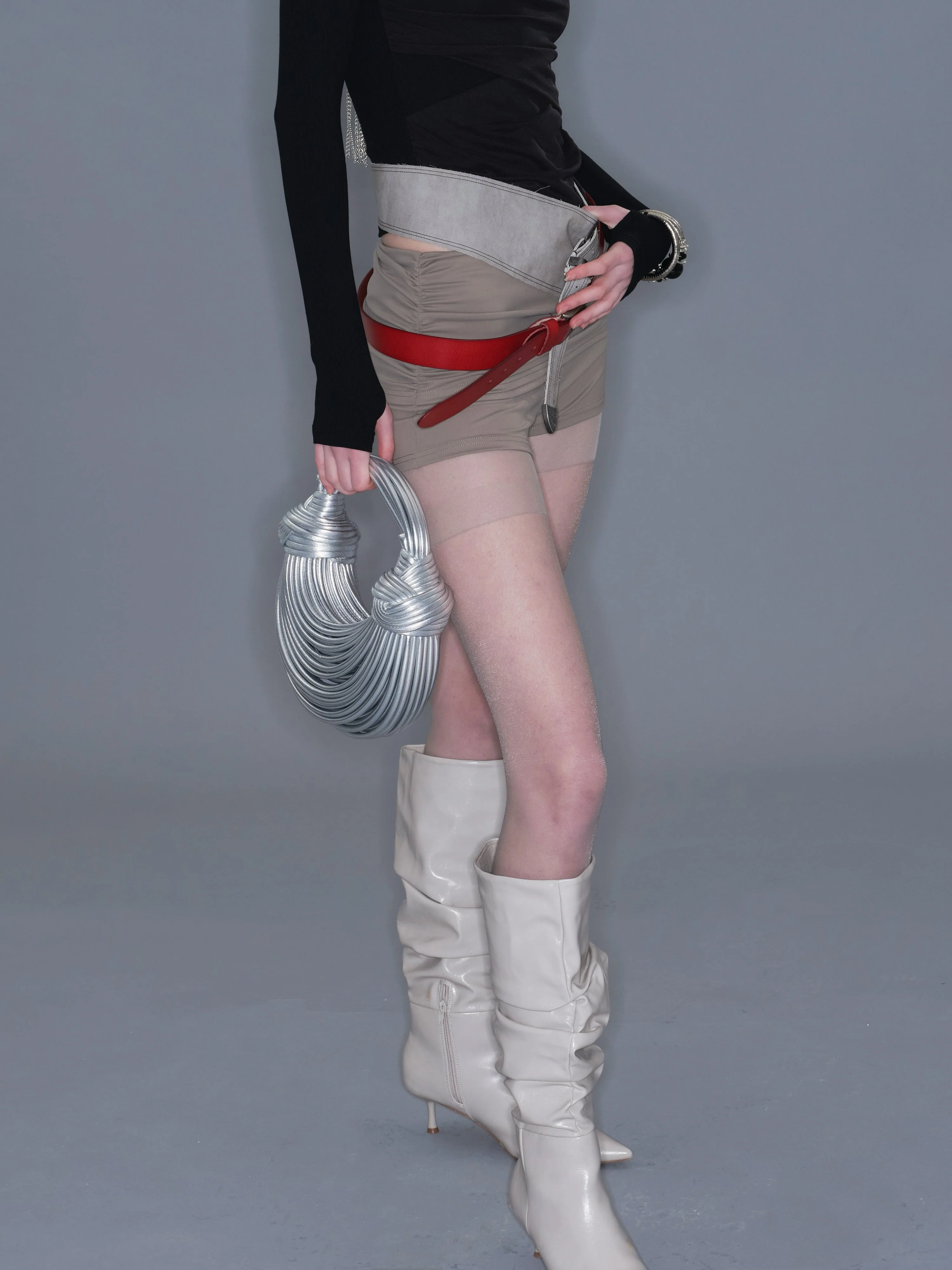 Double Layer Slim Shorts/ Khaki - Image 12