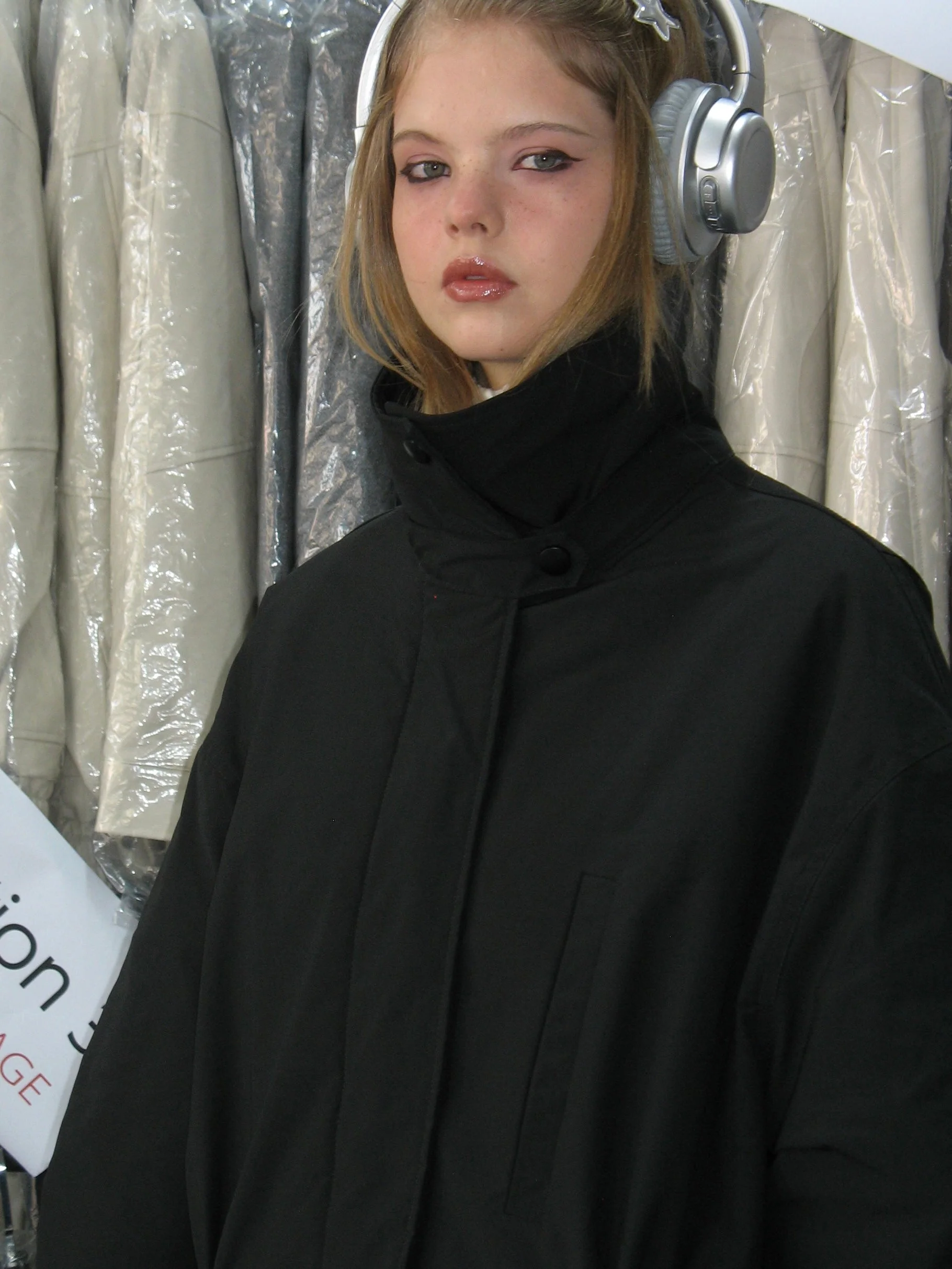 Drawstring Waist Long Winter Coat - Image 13