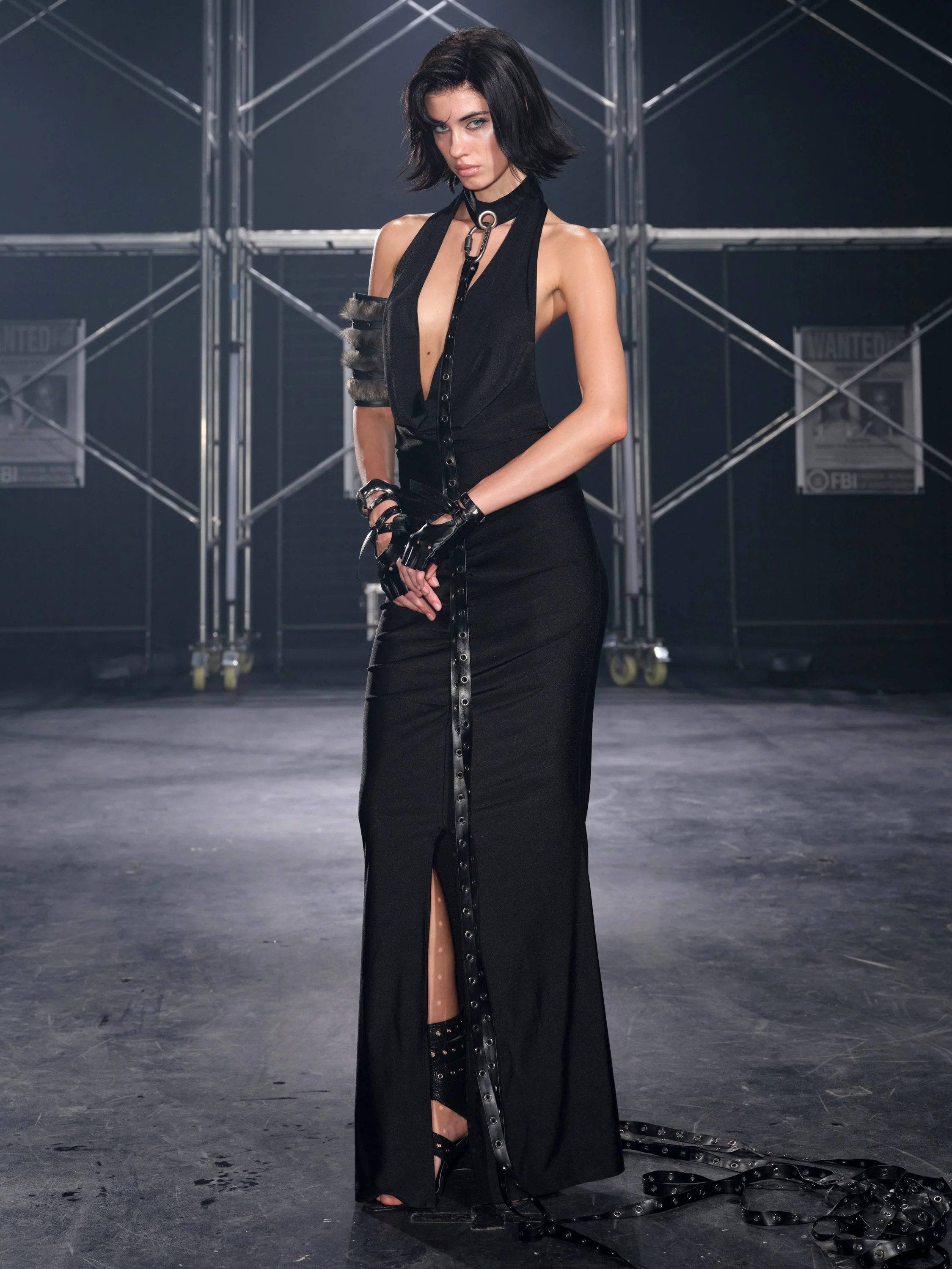 Extended Length Riveted Faux Leather Belt - Image 2