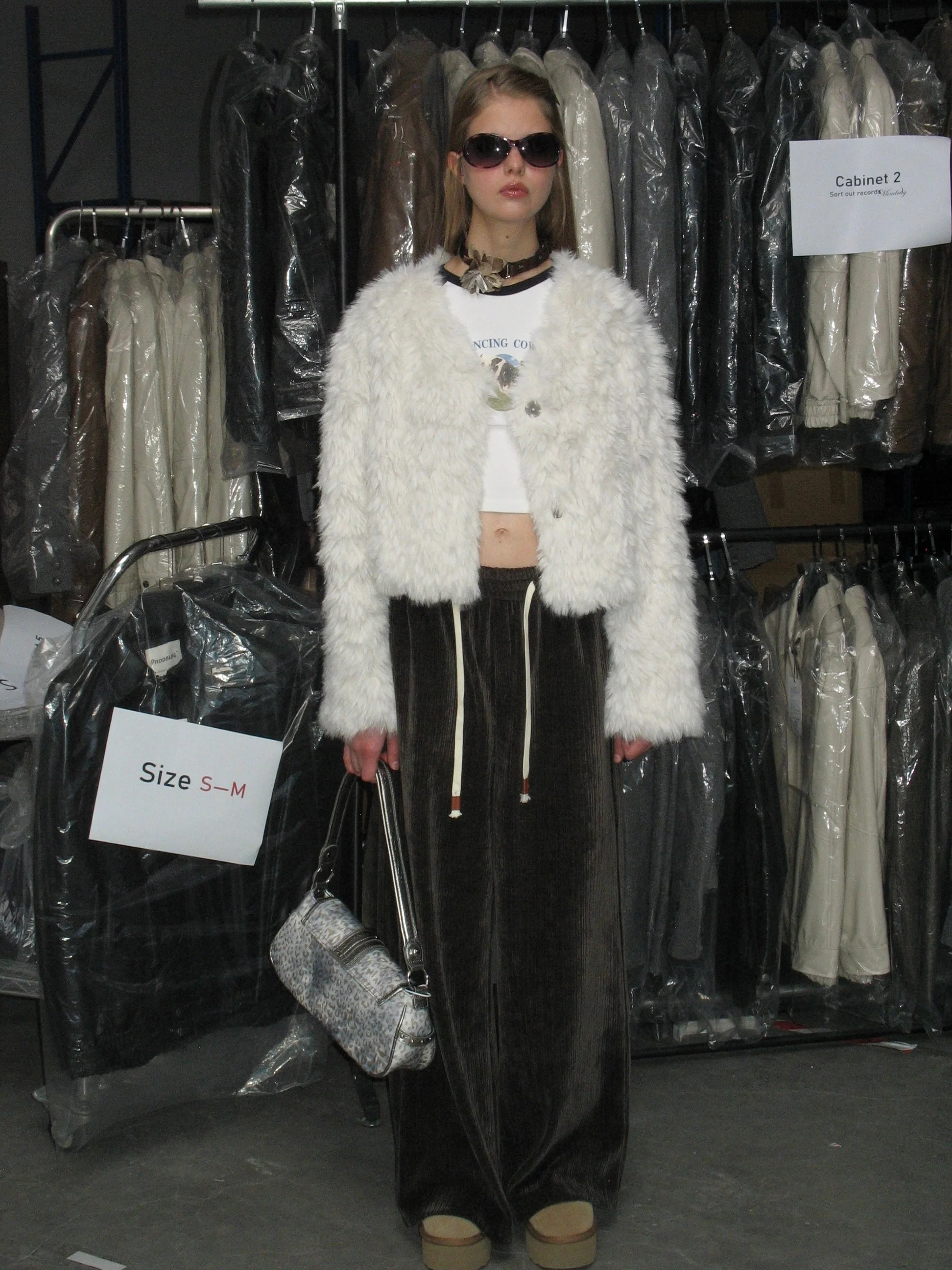 Faux Fur Button Coat - Image 3