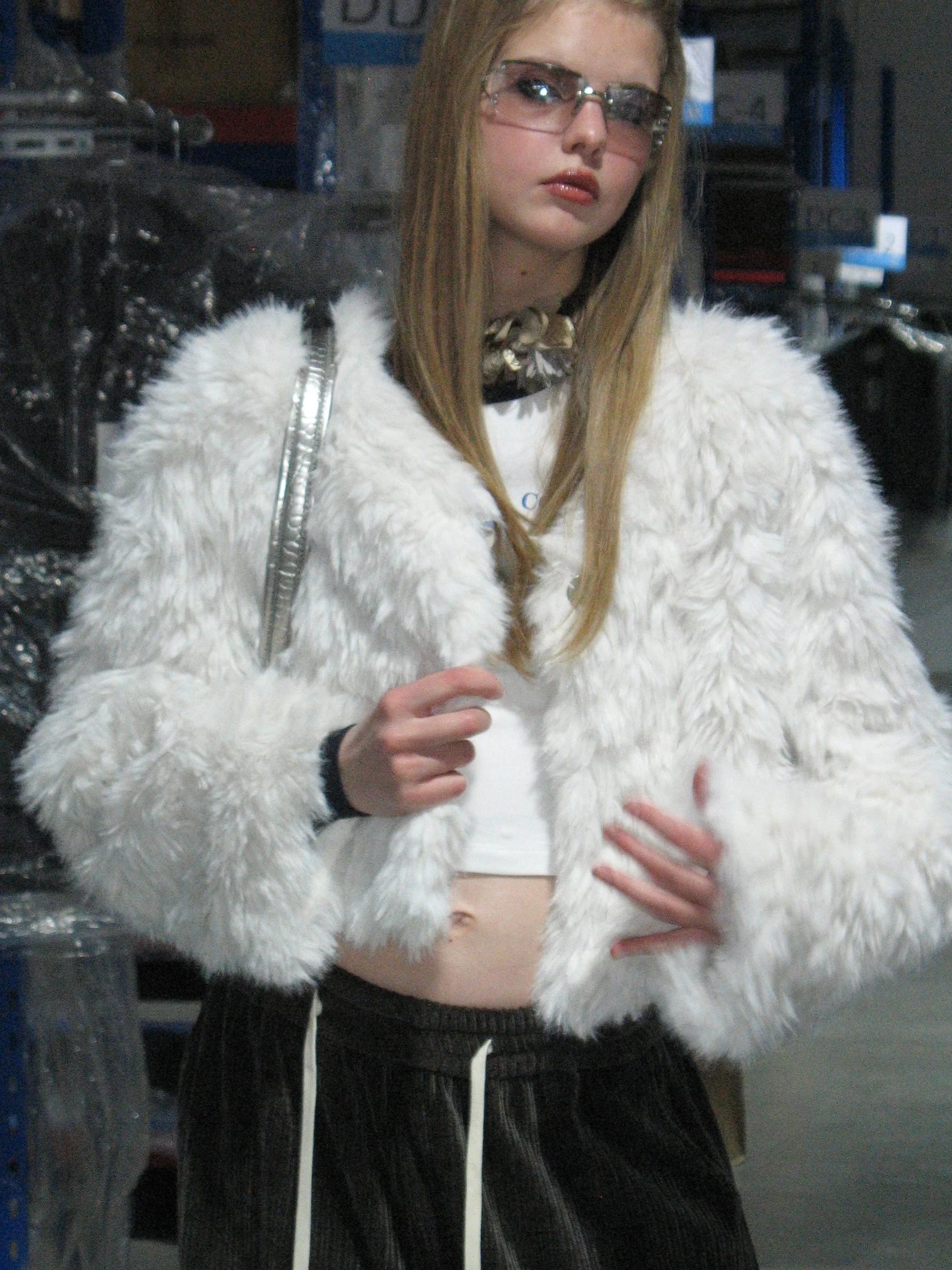 Faux Fur Button Coat - Image 5