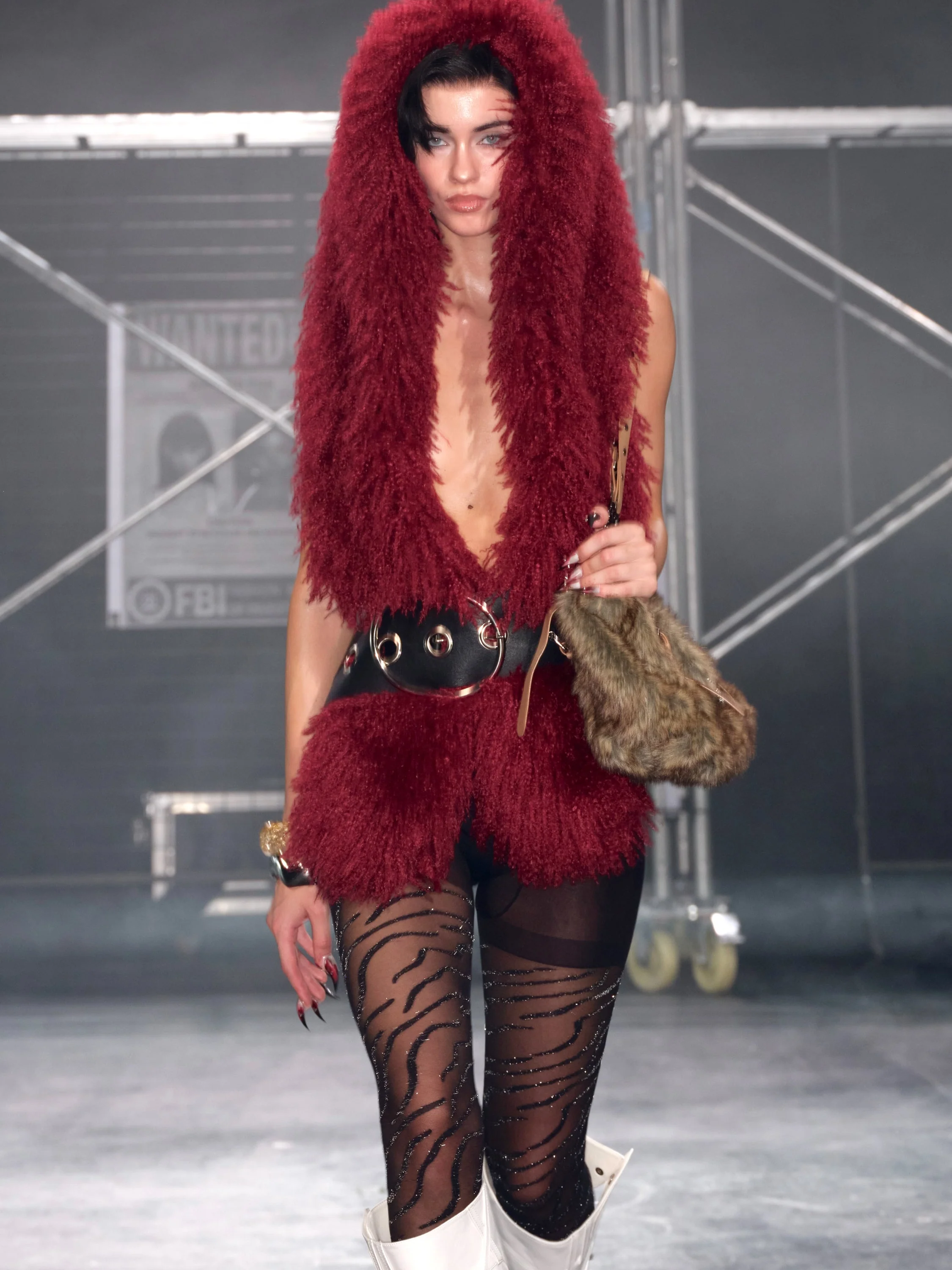 Wildfire Hooded Wrap Top Red - Image 2