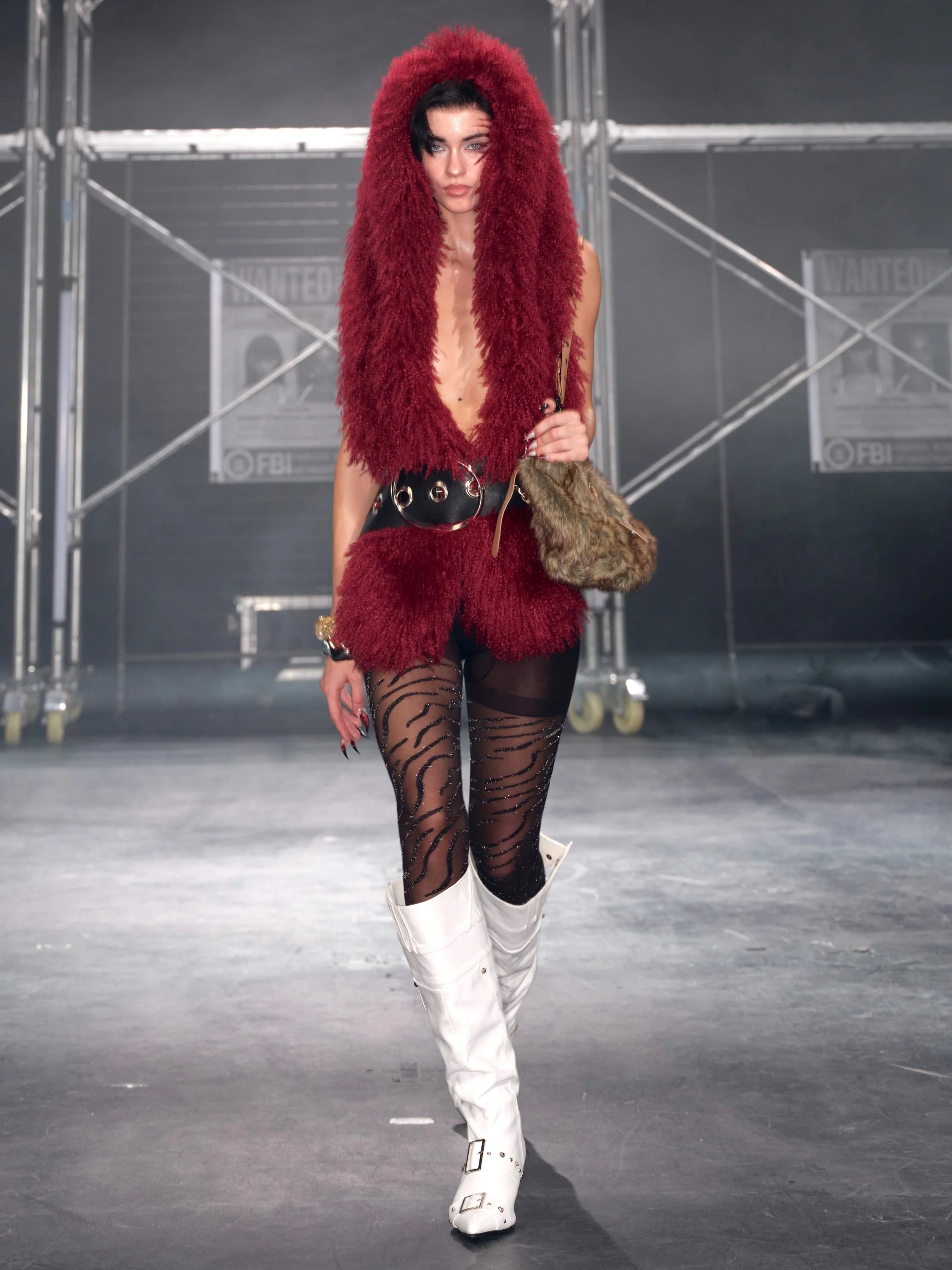 Wildfire Hooded Wrap Top Red - Image 7