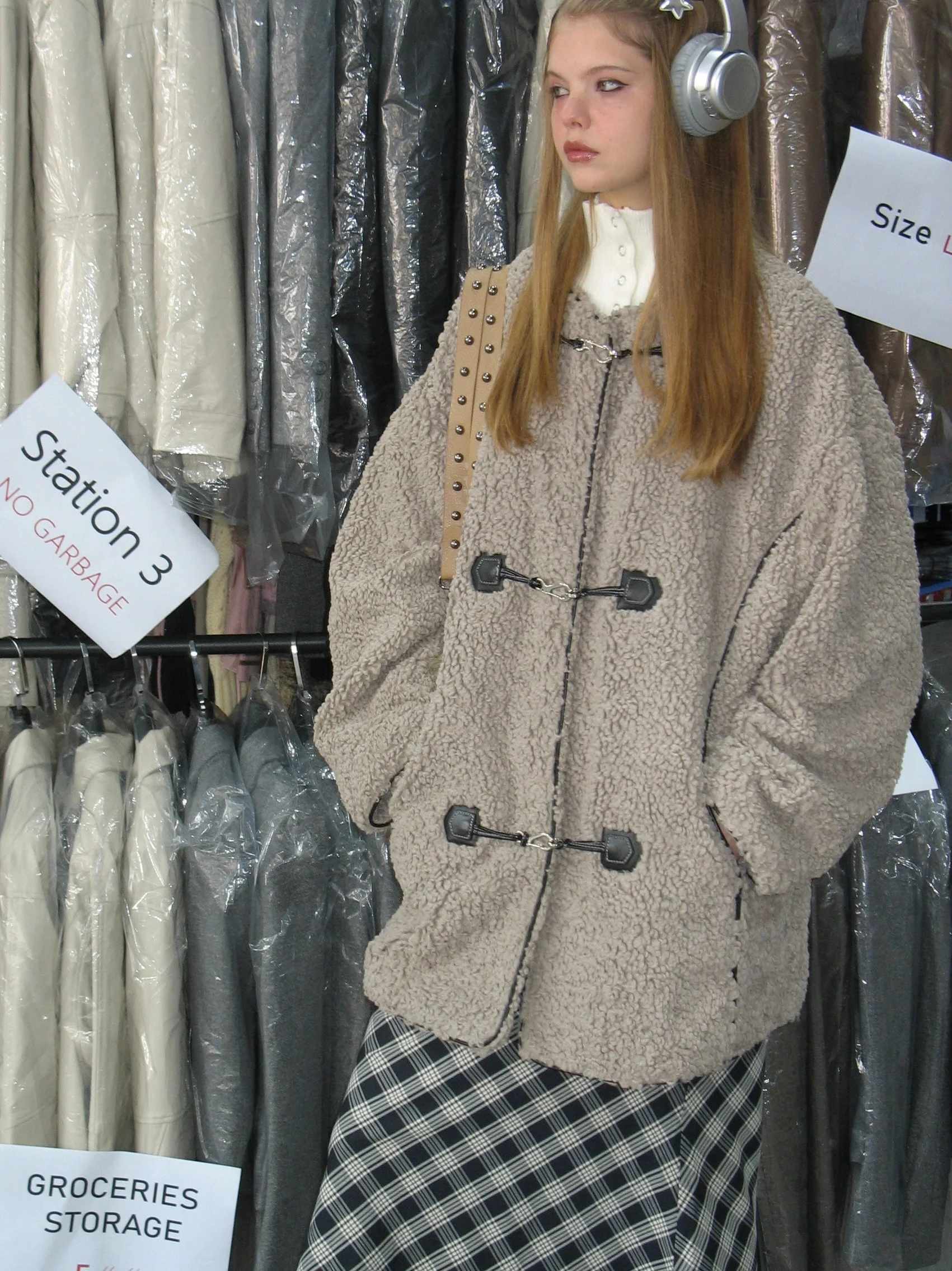 Faux Lambs Wool Coat - Image 3