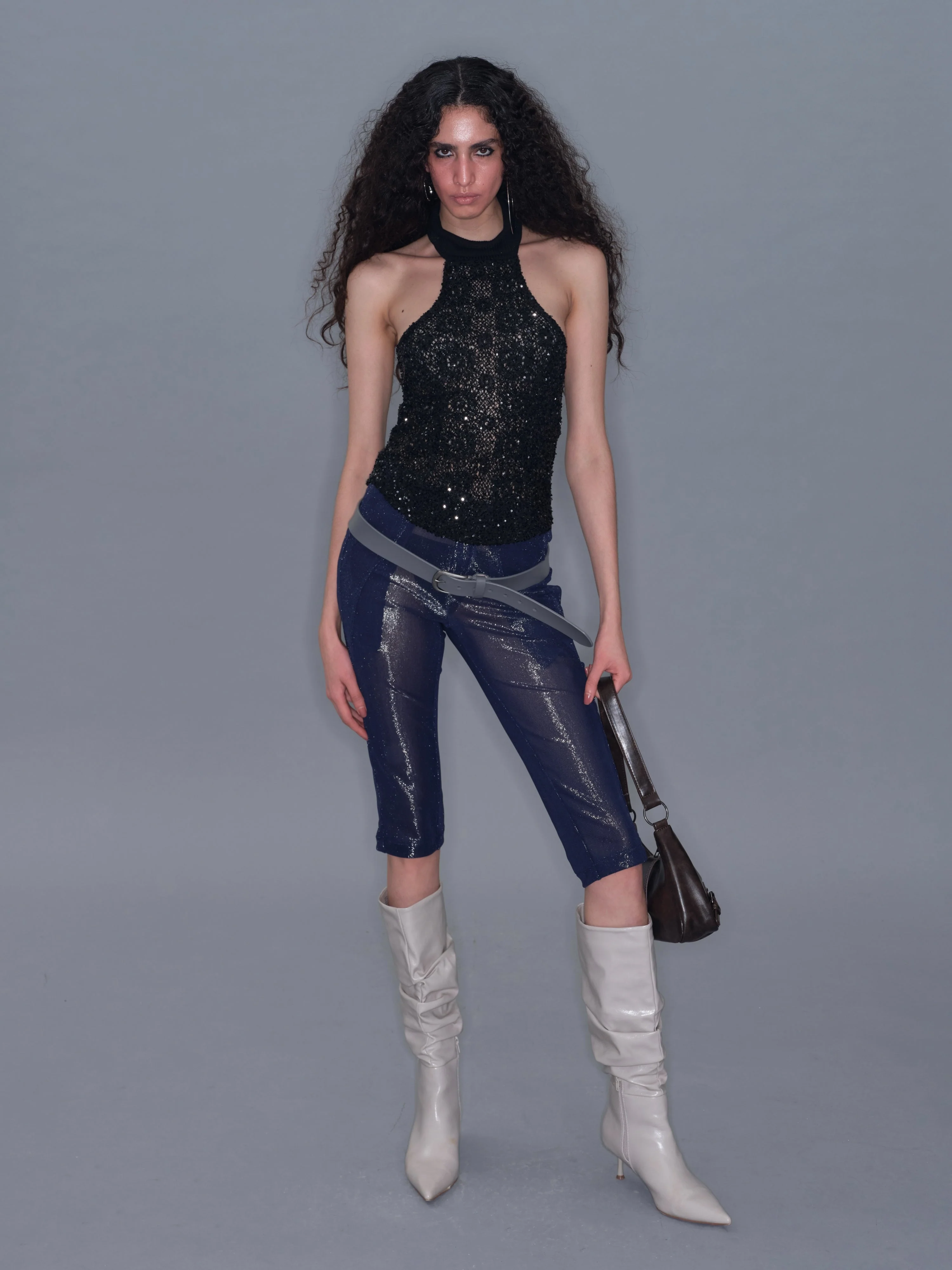 High-Neck Sequin Tank Top - Image 3