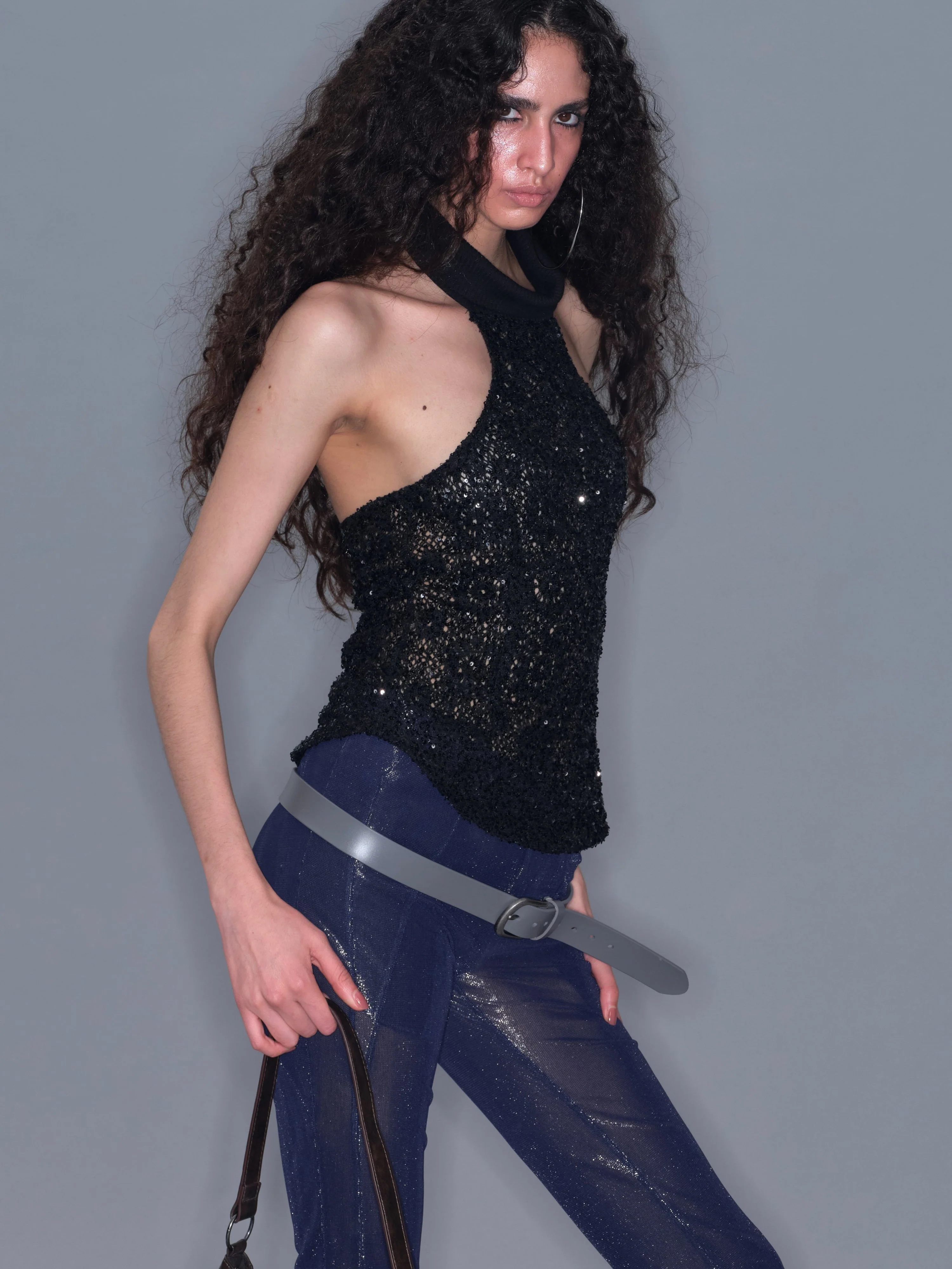 High-Neck Sequin Tank Top - Image 4