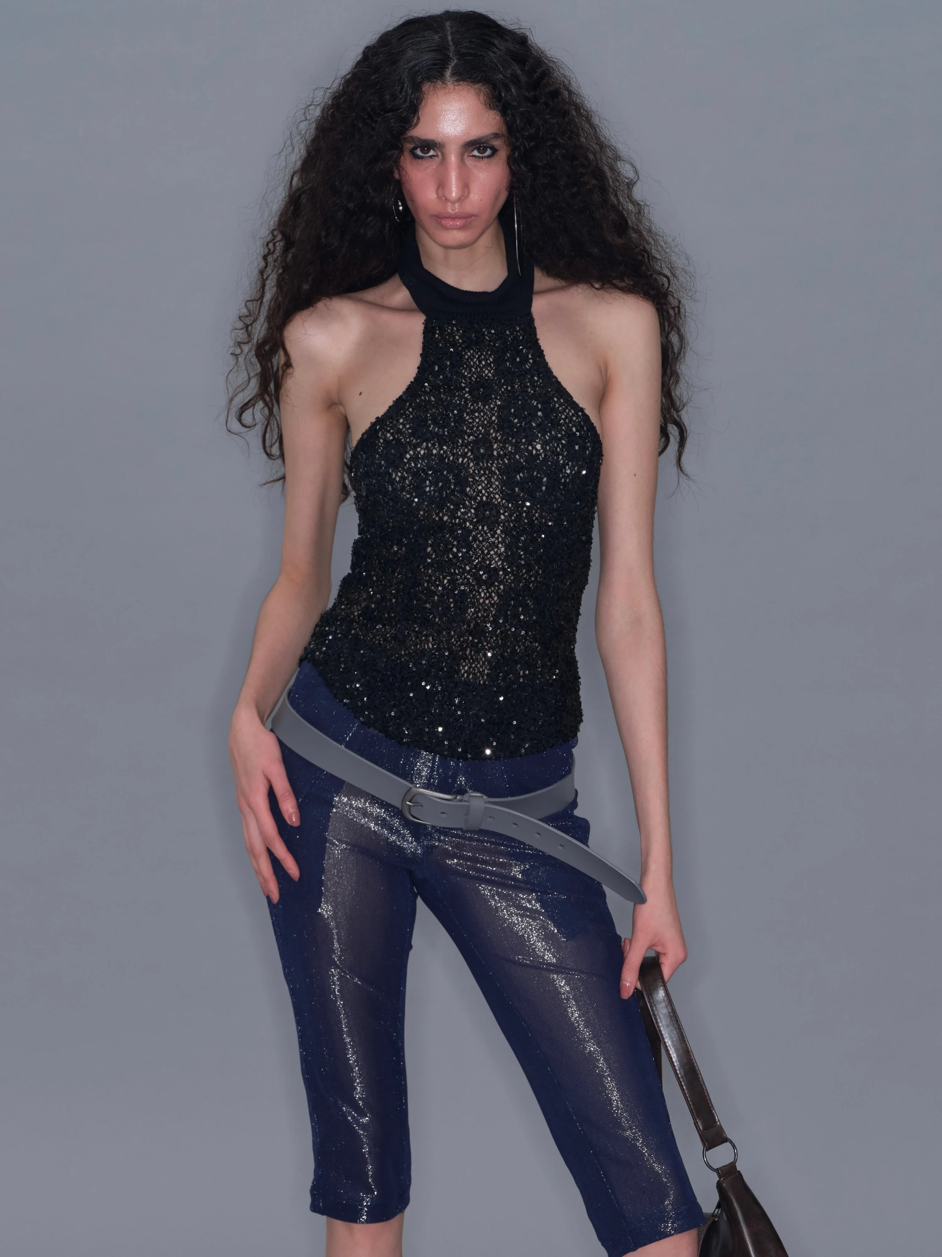 High-Neck Sequin Tank Top - Image 6