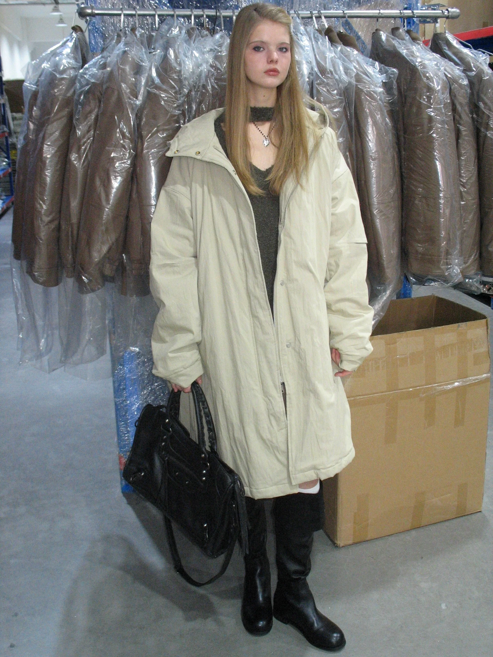 Hooded Long Lightweight Jacket