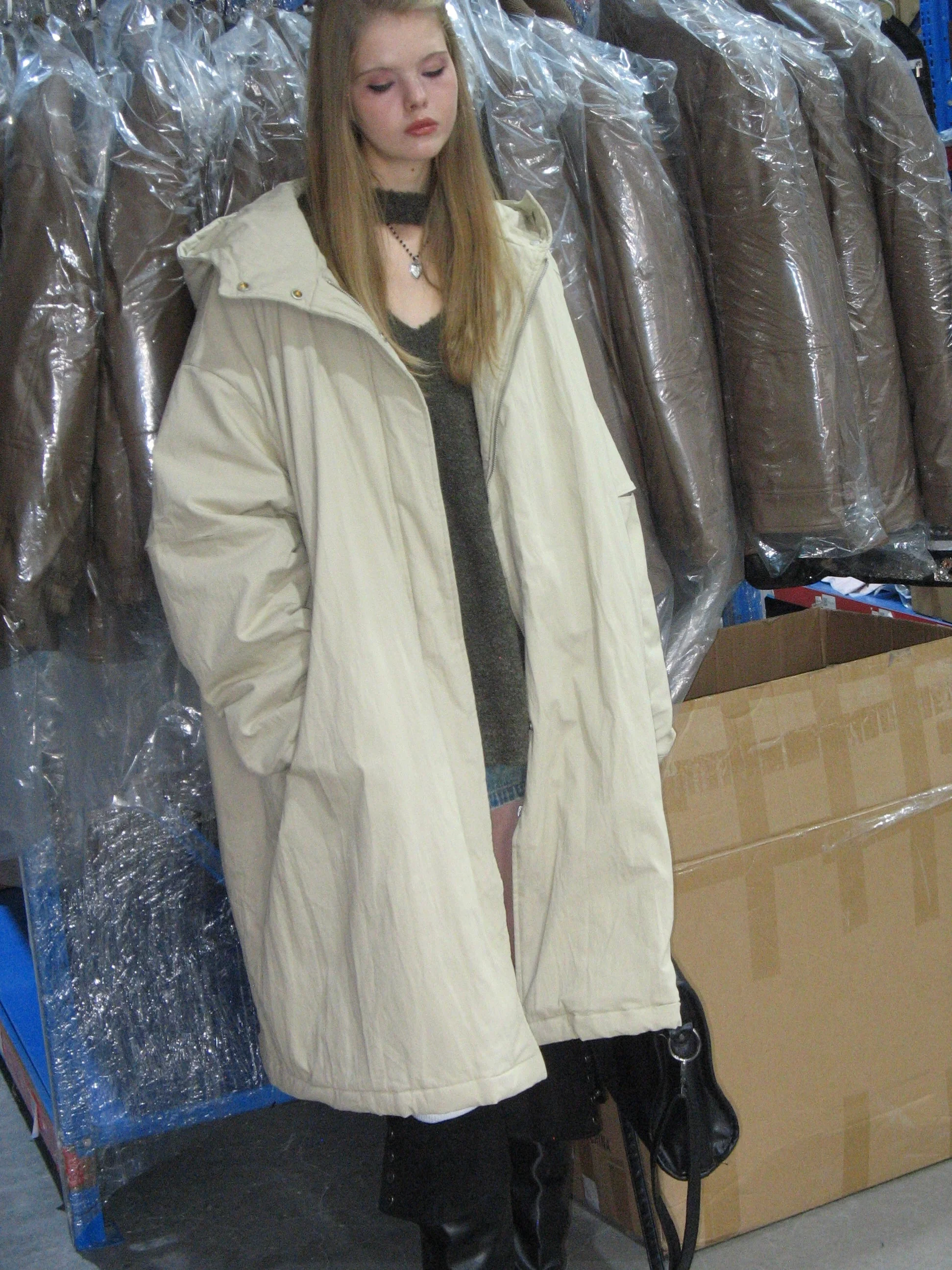 Hooded Long Lightweight Jacket - Image 5