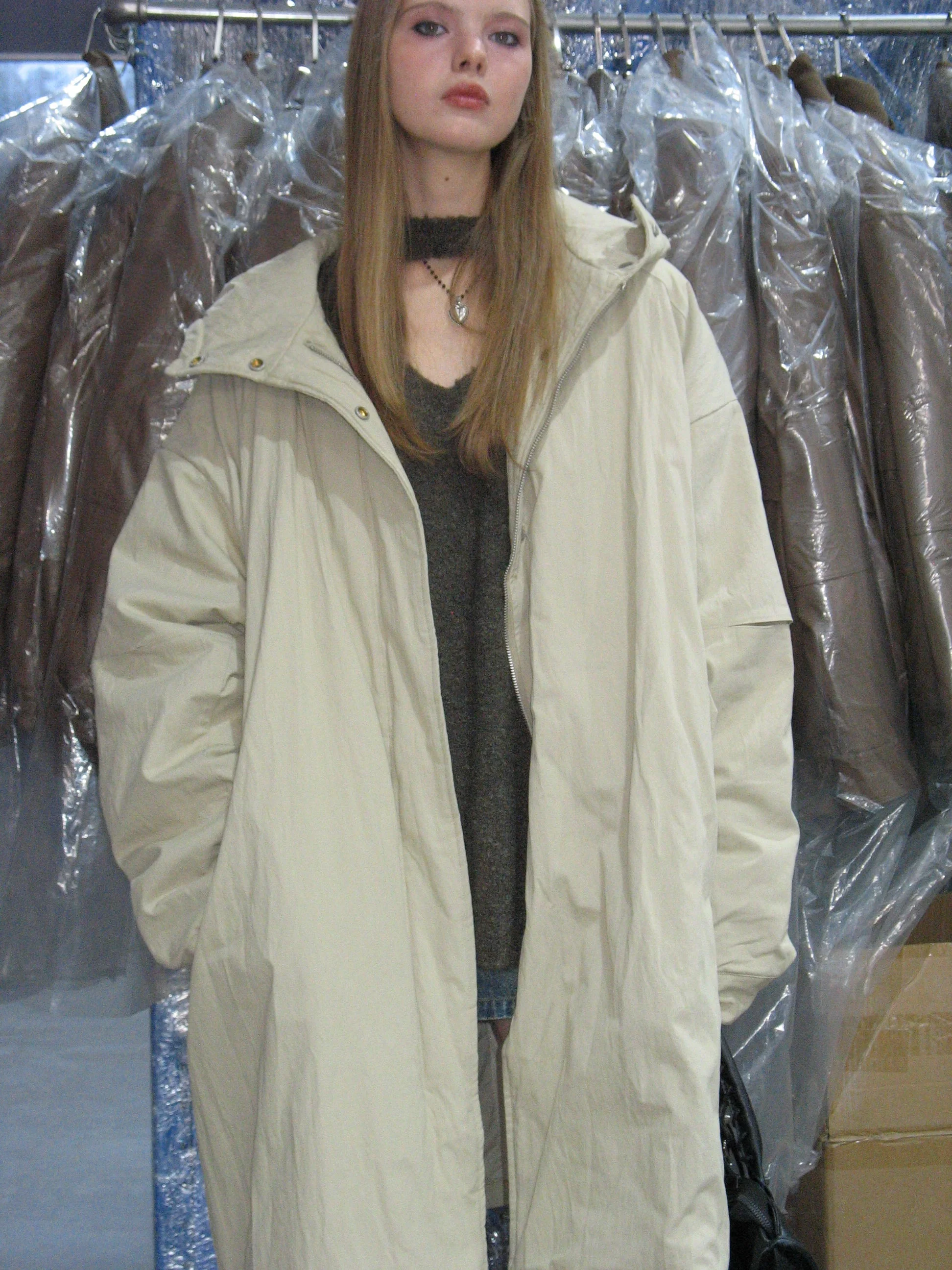 Hooded Long Lightweight Jacket - Image 6