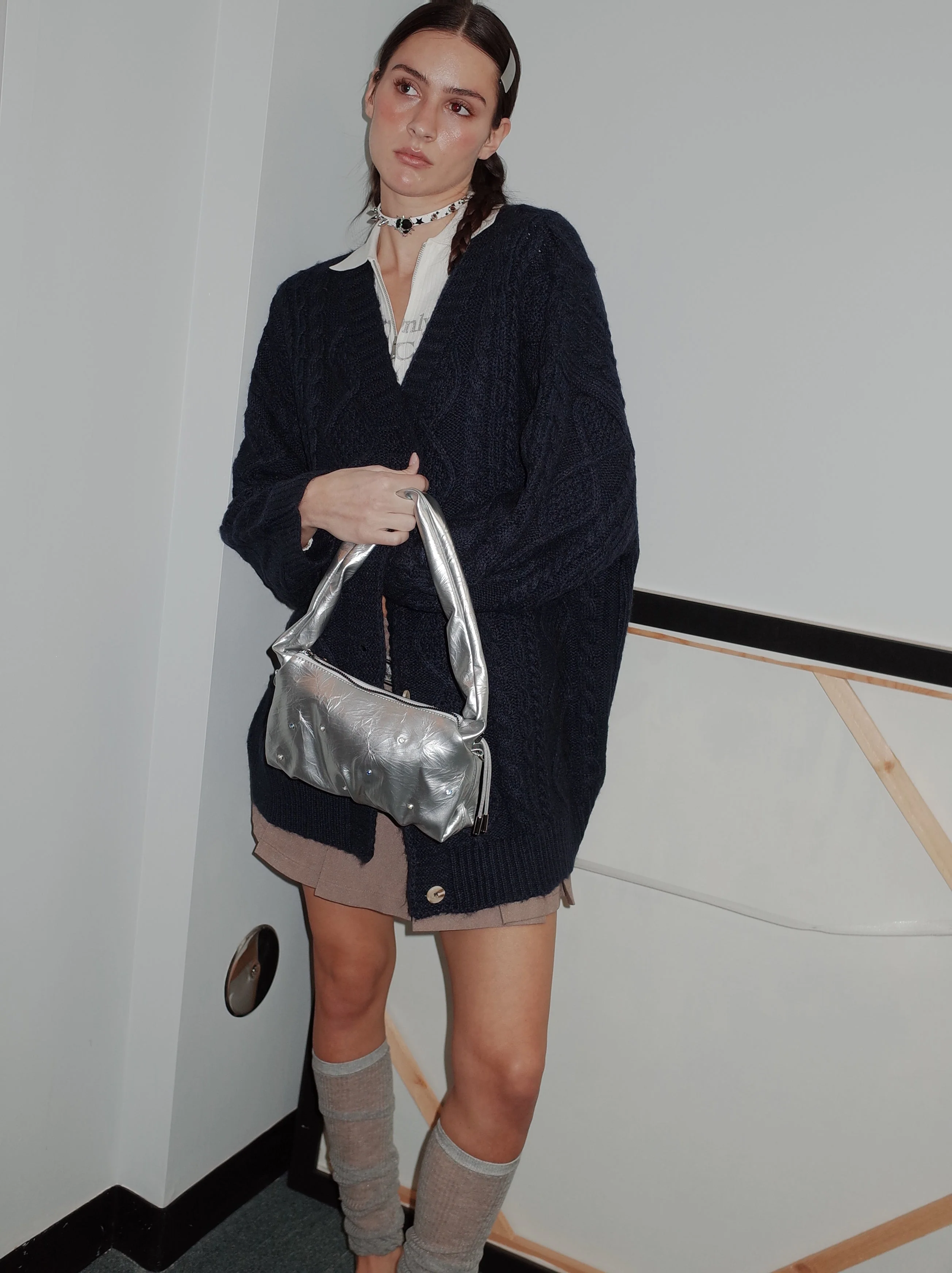 Open-Front Knit Cardigan - Image 3
