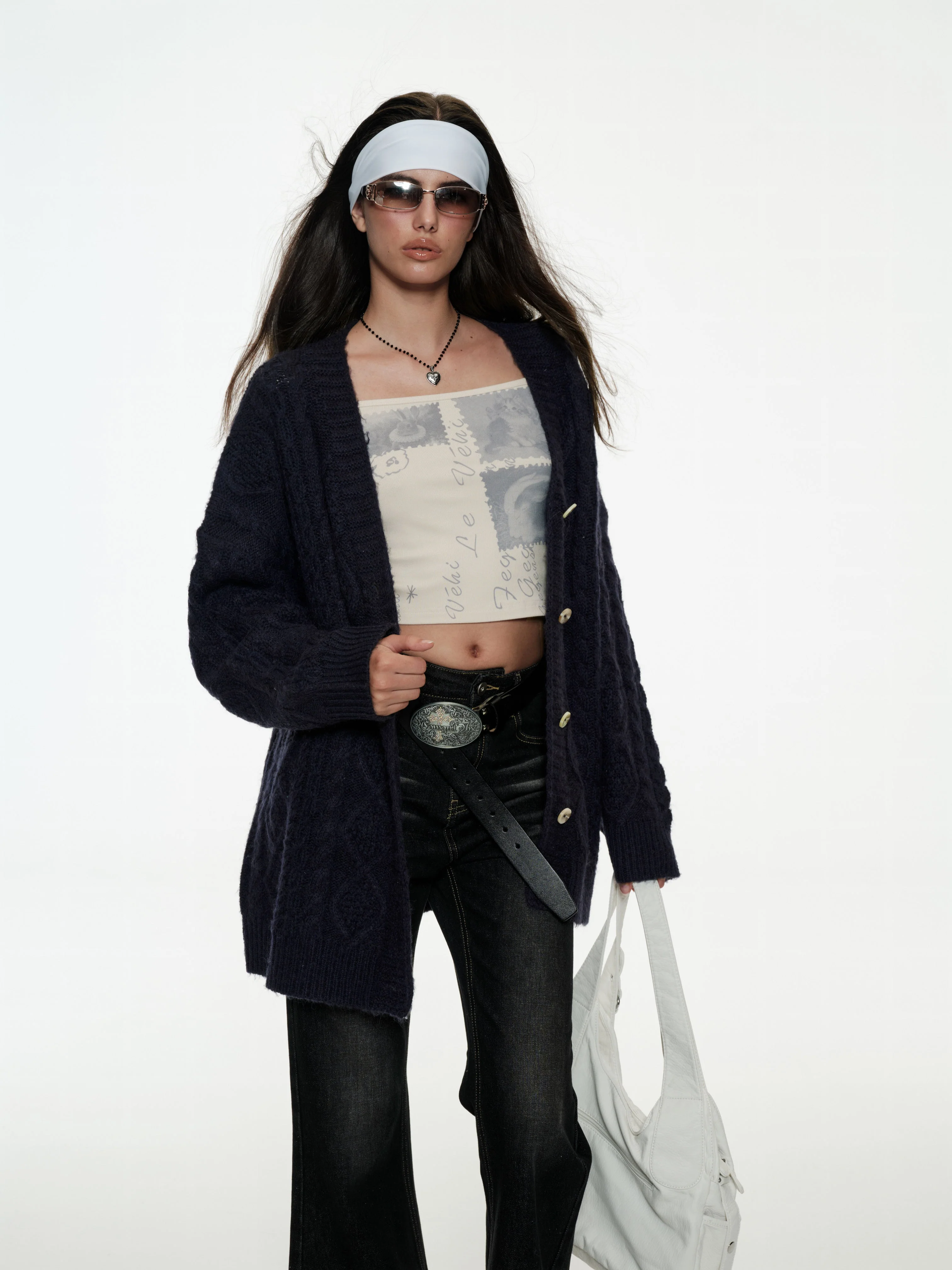 Open-Front Knit Cardigan - Image 4
