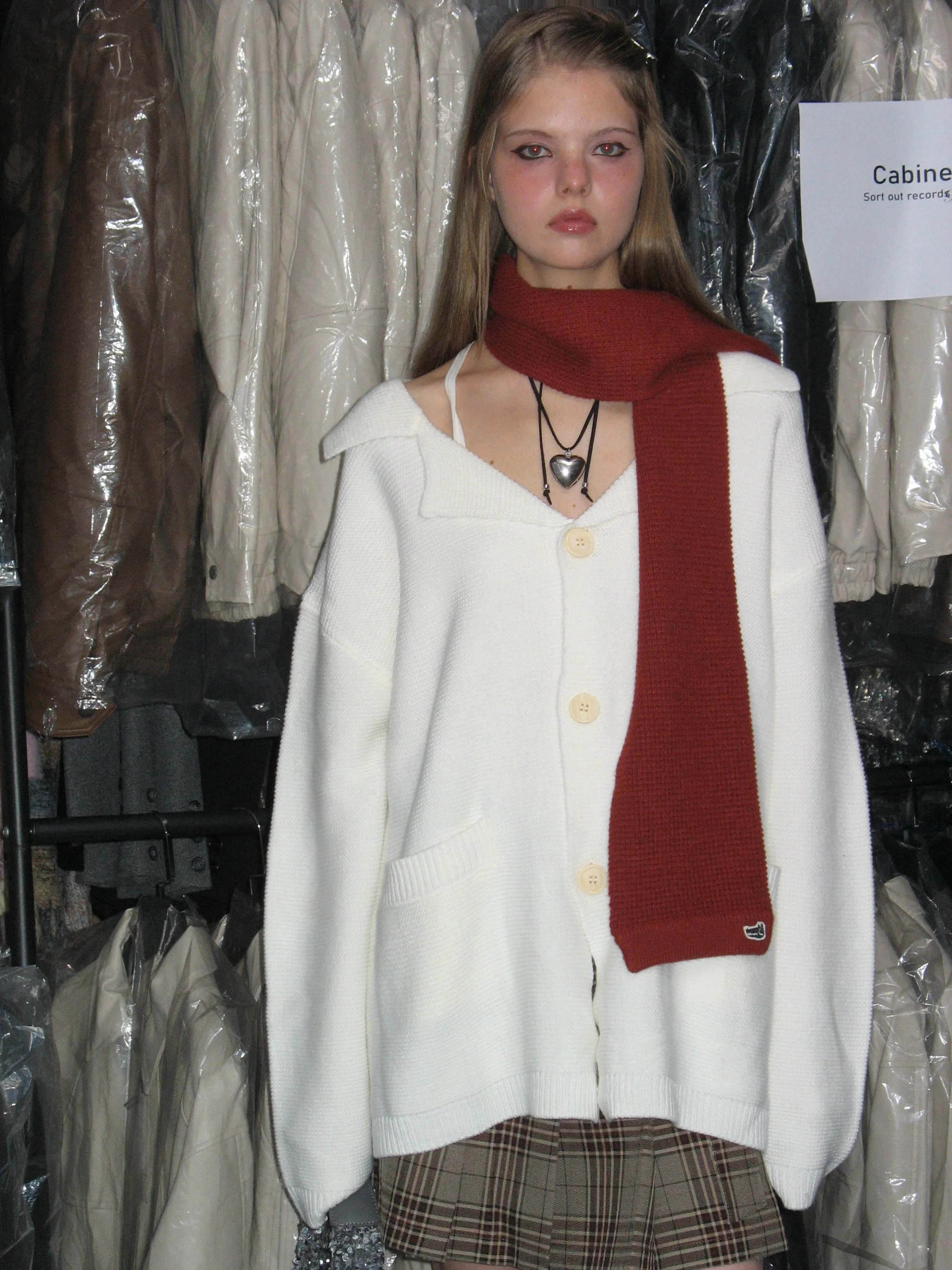 Red Knit Scarf