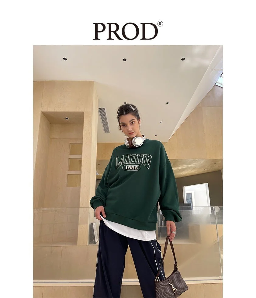 Loose Fit Landing 1986 Crewneck / Green - Image 2