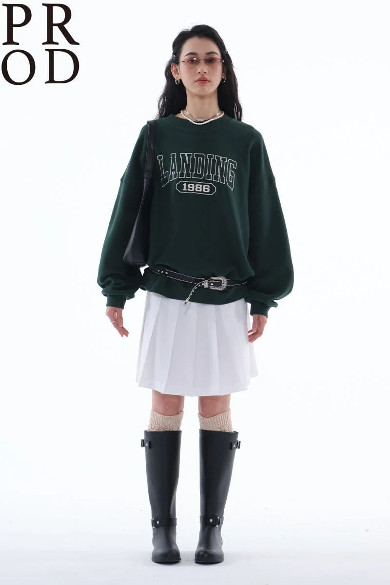 Loose Fit Landing 1986 Crewneck / Green - Image 5