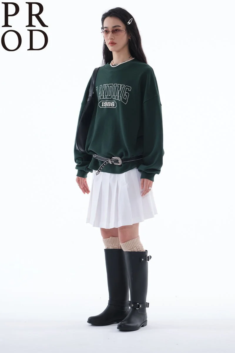 Loose Fit Landing 1986 Crewneck / Green - Image 6