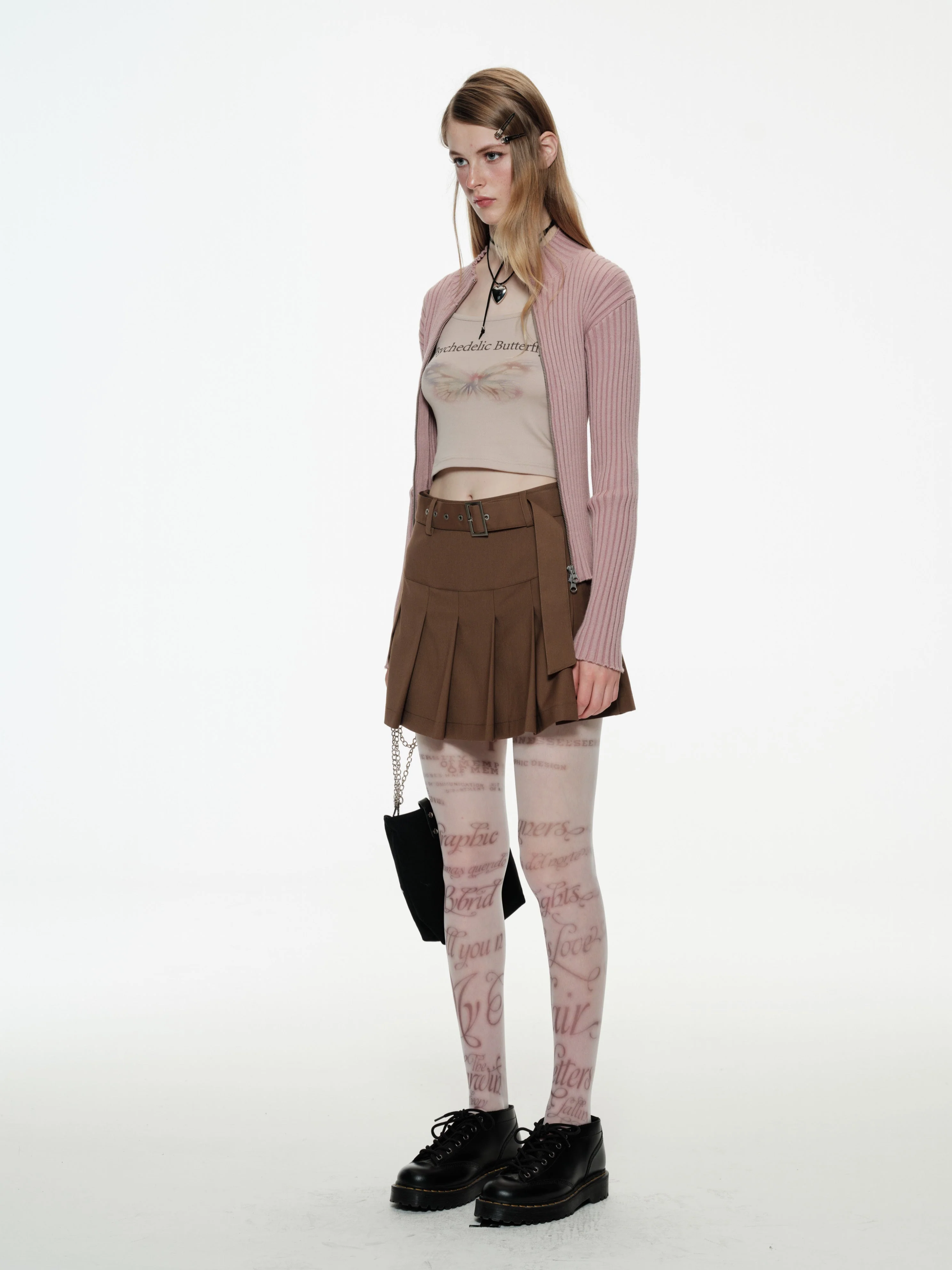 Mini Skirt With Belt - Image 3