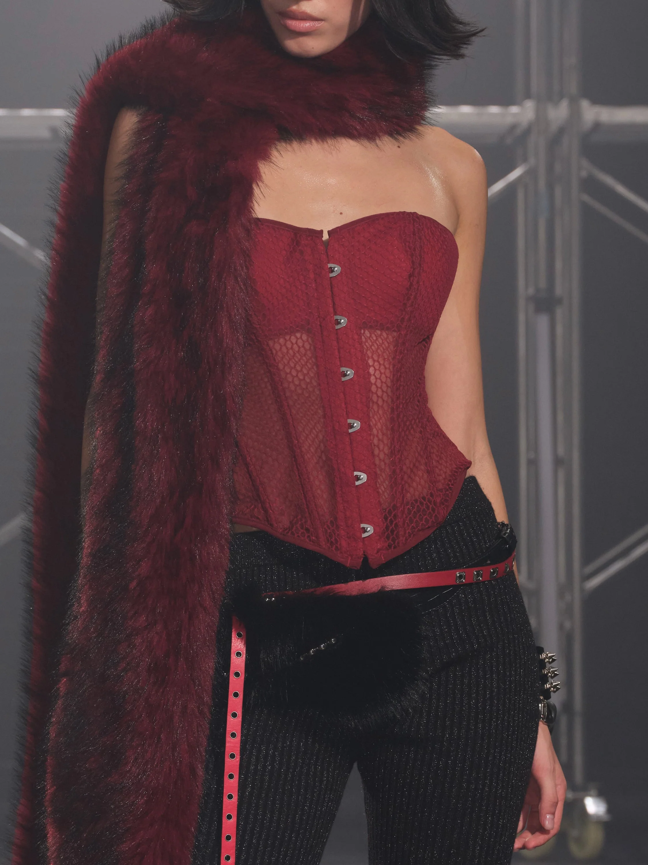 Nyra Faux Fur Extra Long Scarf - Image 3