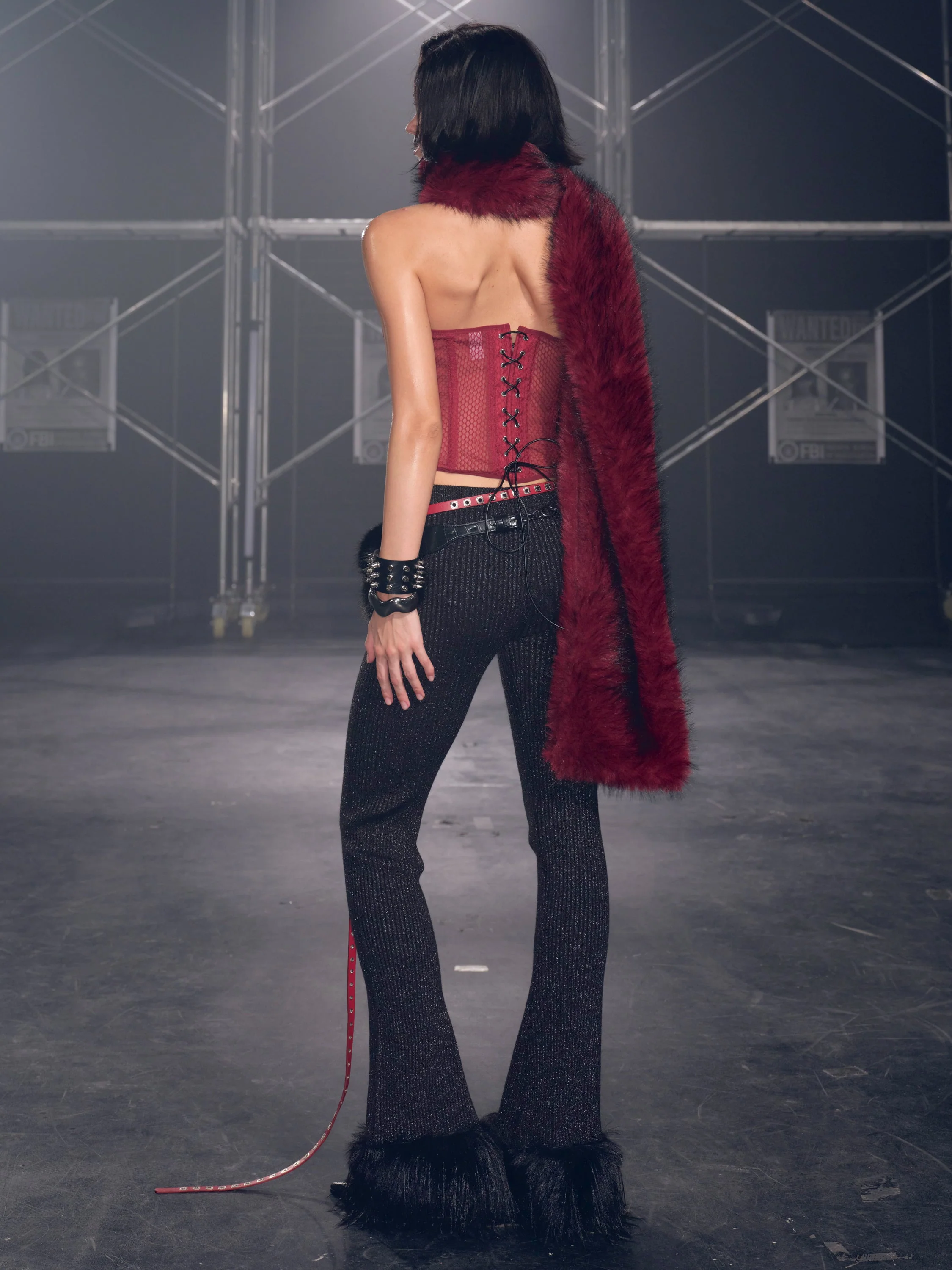 Nyra Faux Fur Extra Long Scarf - Image 4