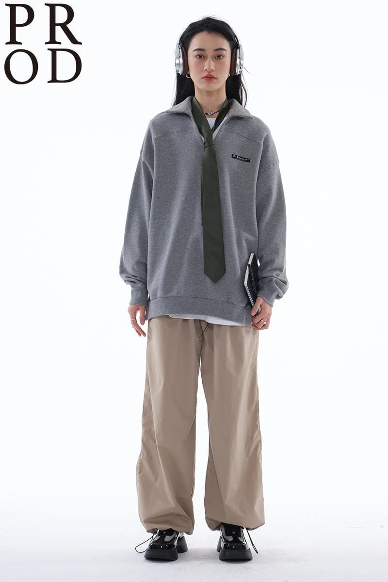 Regular Fit Collared Jumper / Gray - Image 3