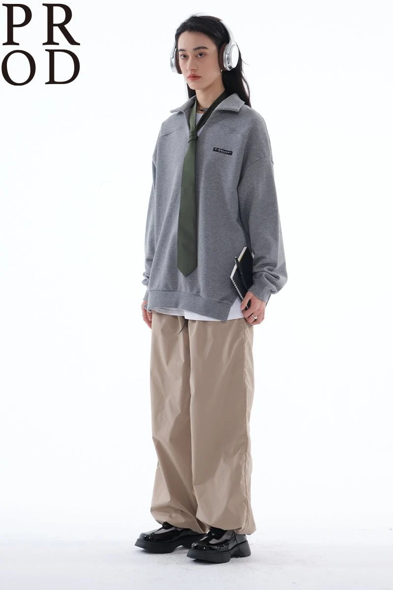 Regular Fit Collared Jumper / Gray - Image 4