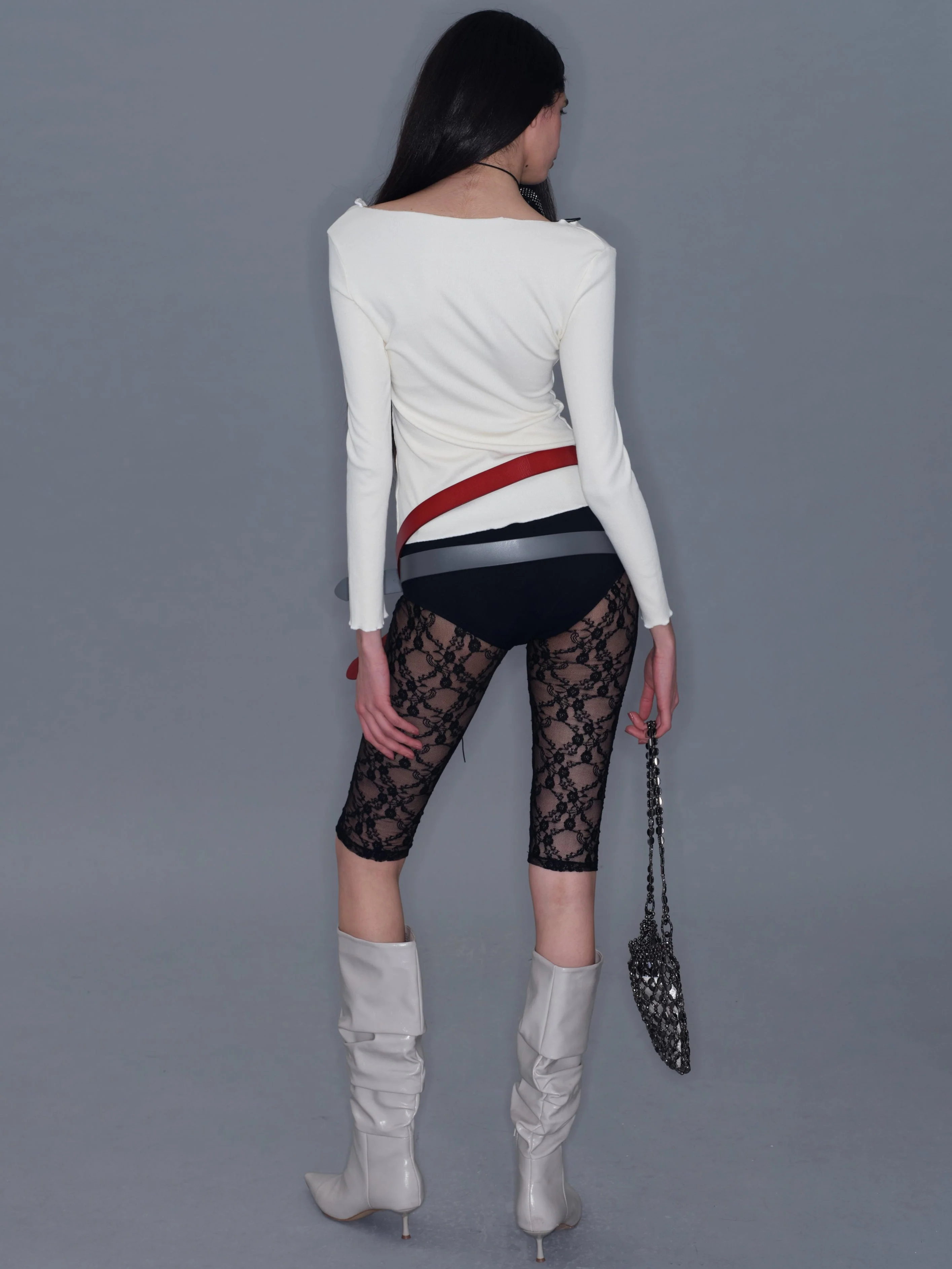 Ruffled V-Neck Long-sleeve - Image 4
