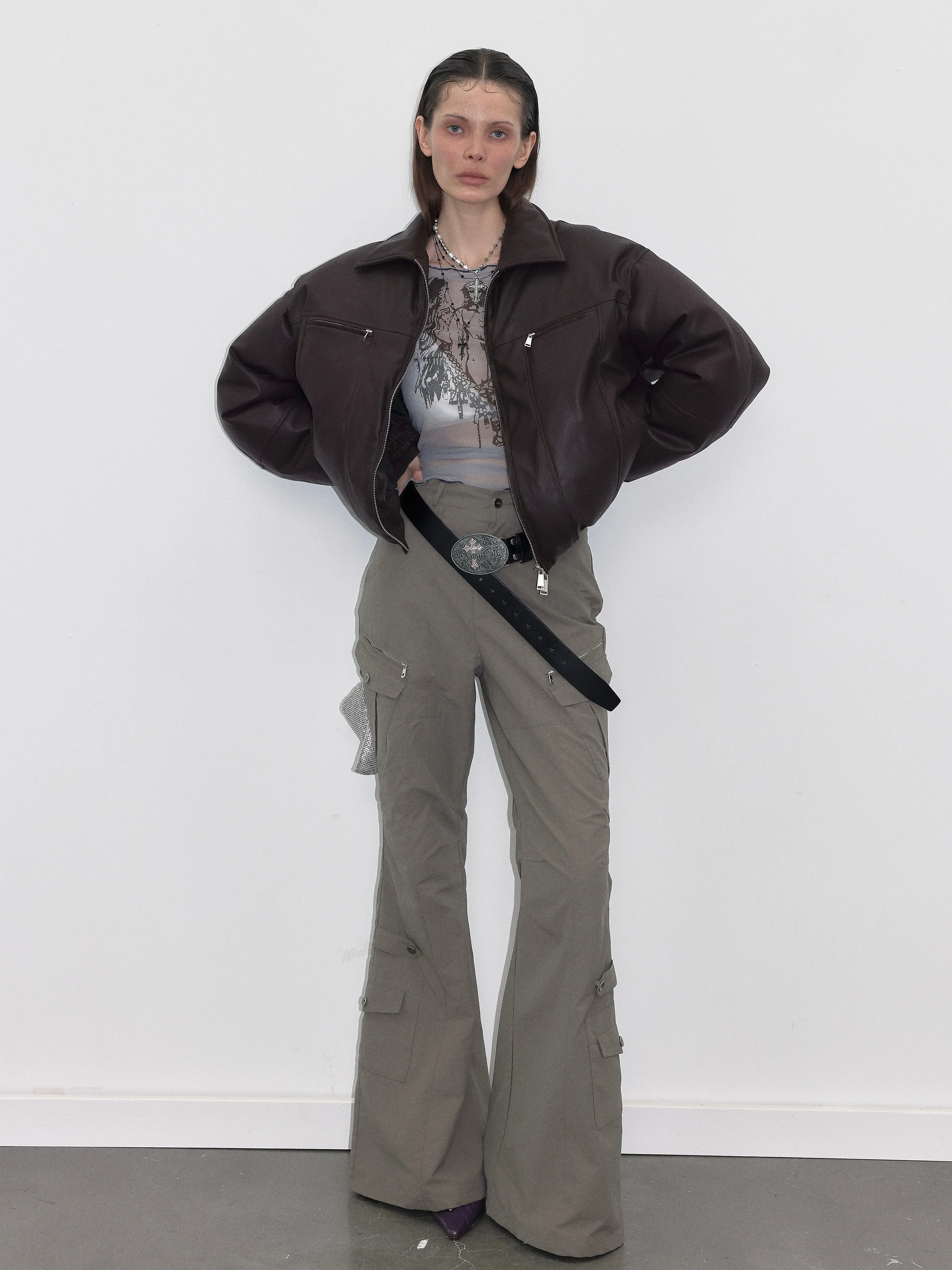 Semi-sheer Long sleeve Blue - Image 5