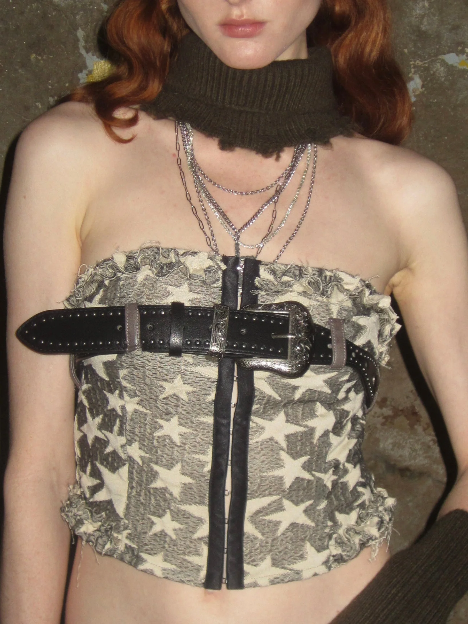 Star Print Bandeau Top