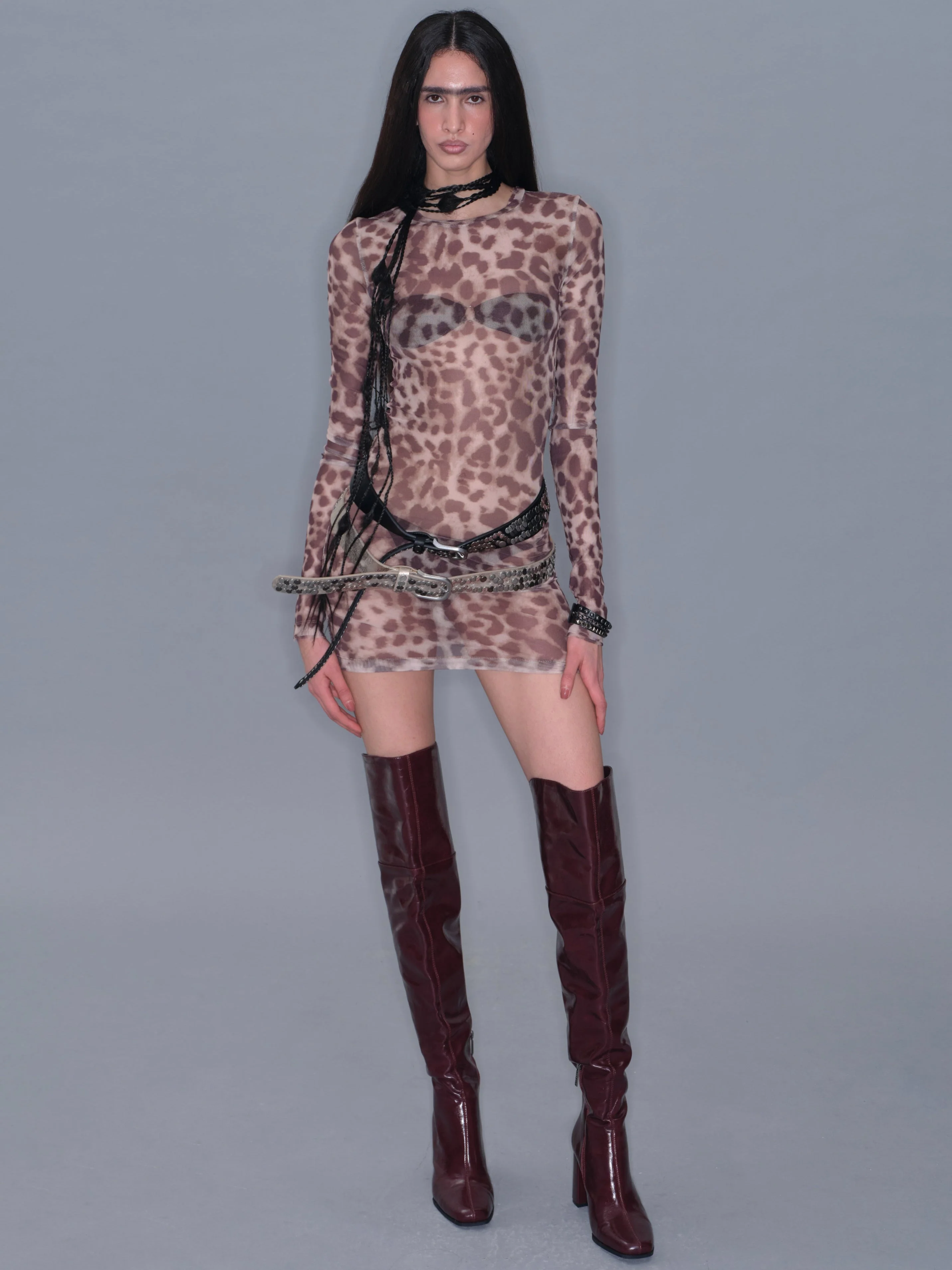 Sheer Leopard Print Long Sleeve - Image 12