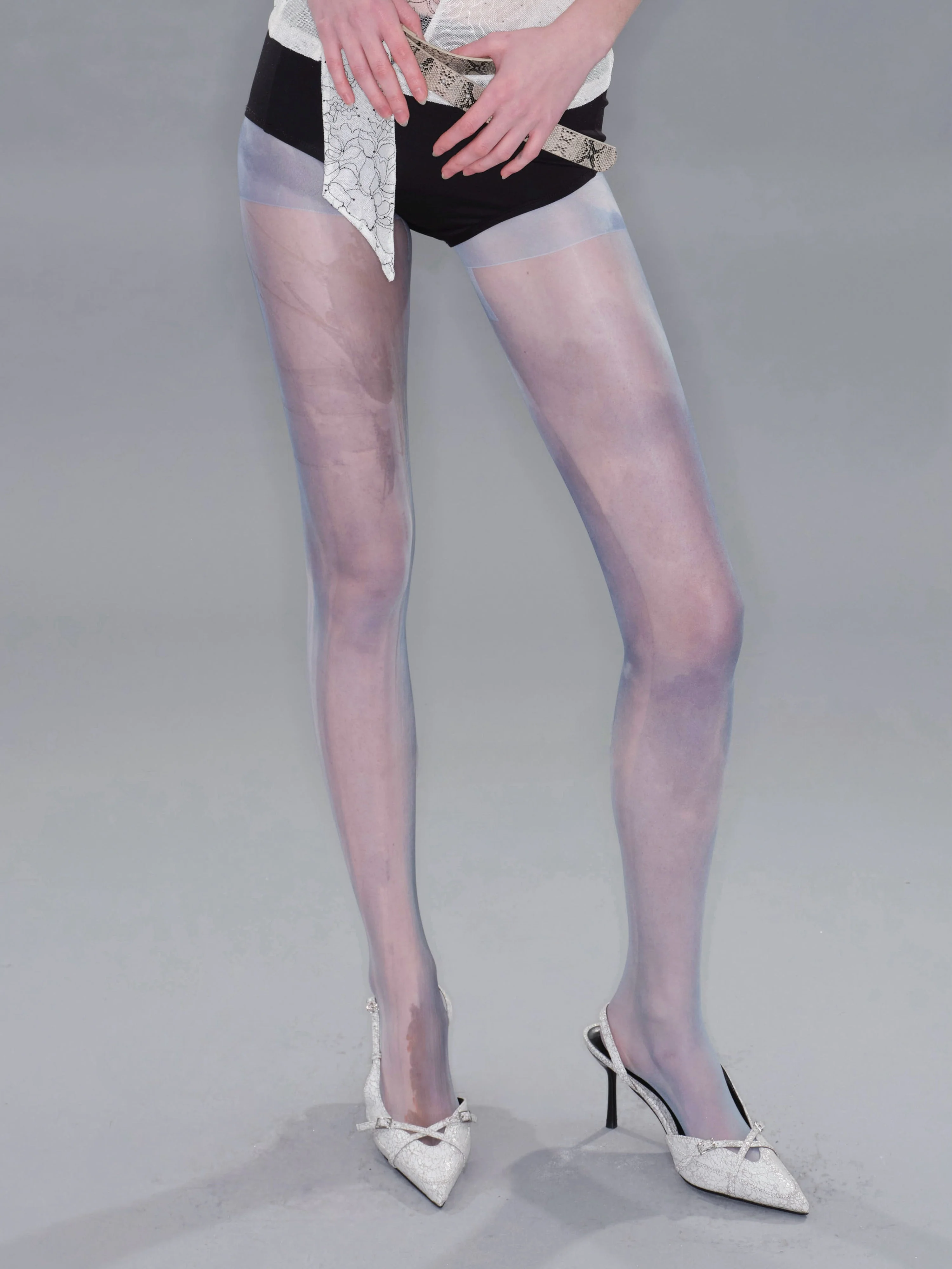 Sheer Sailboat Print Stockings - Image 2