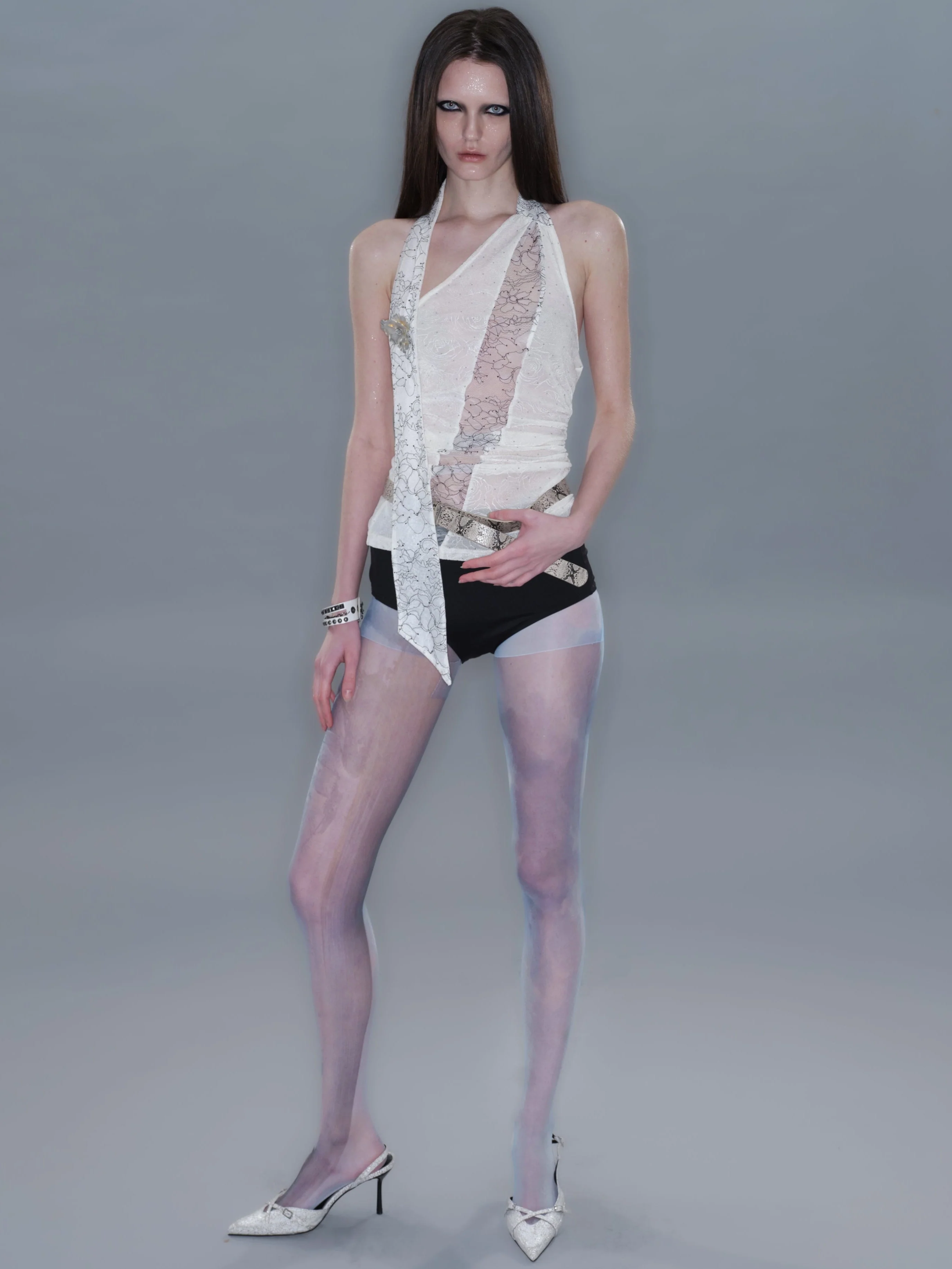 Sheer Sailboat Print Stockings - Image 3