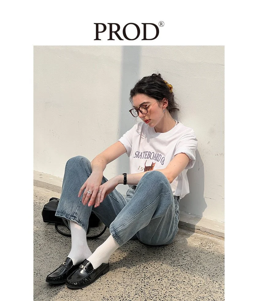 1986 Skateboard Club - Cat Basic Short Sleeve T-Shirt / White - Image 10