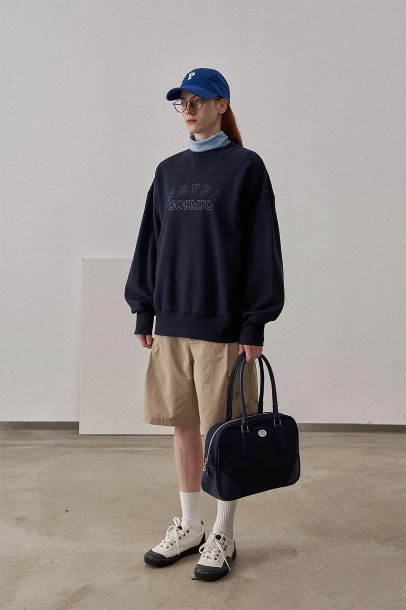 Small Fit Never Cosmic Sweatshirt / Navy Blue - Image 3