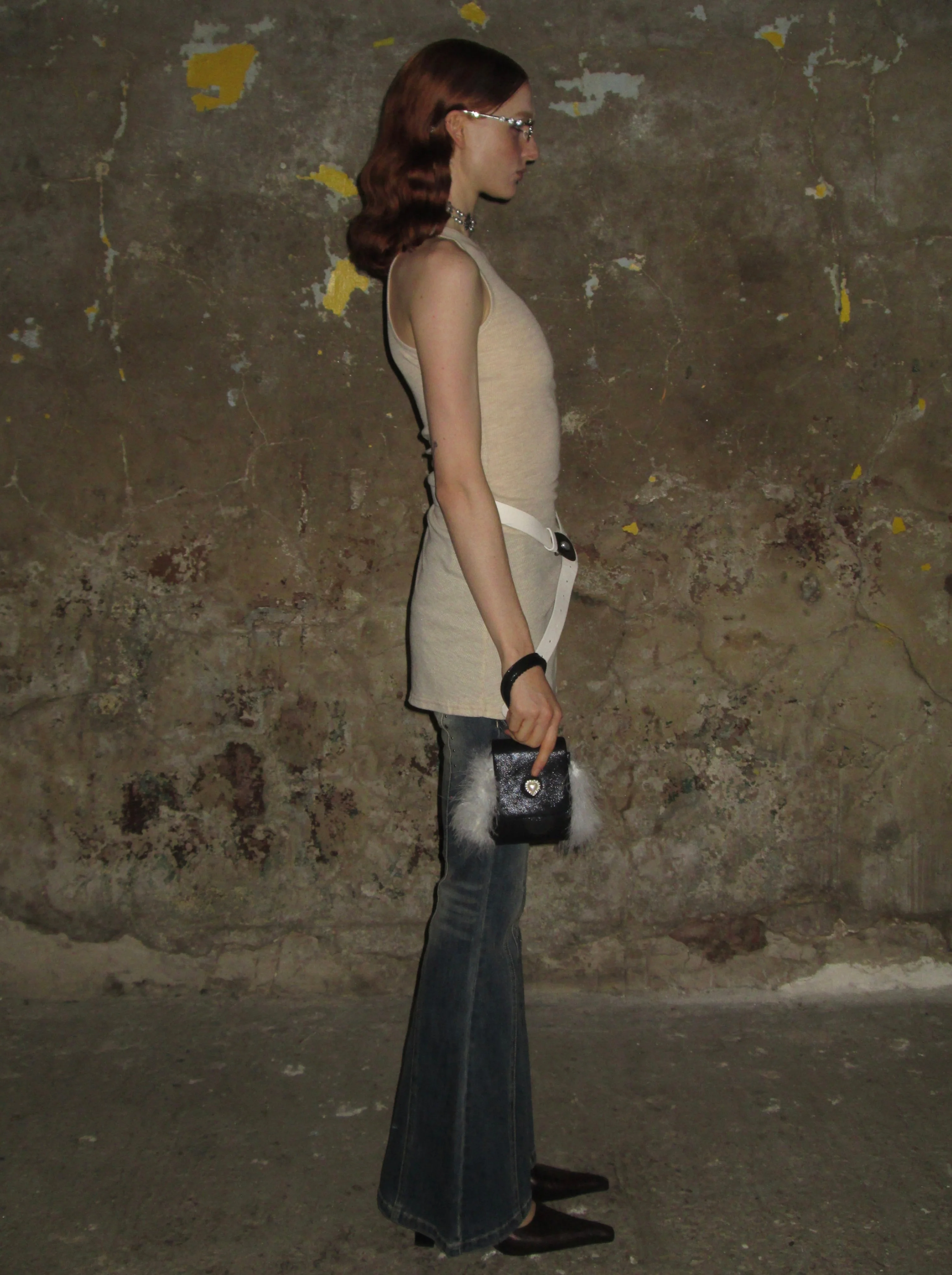 Solid Color Asymmetric Neckline Dress/Top - Image 3