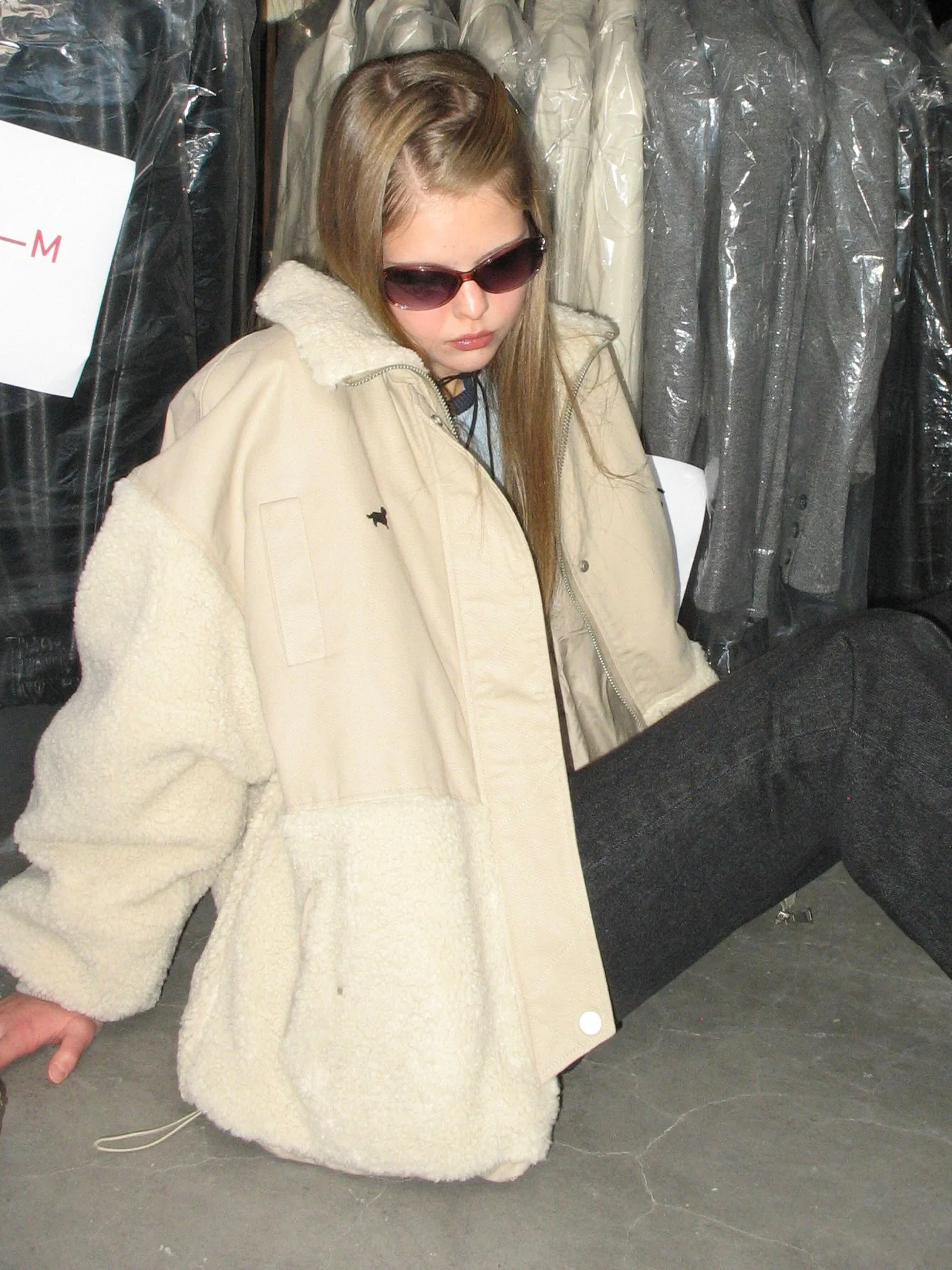Splice Faux Lambswool Coat