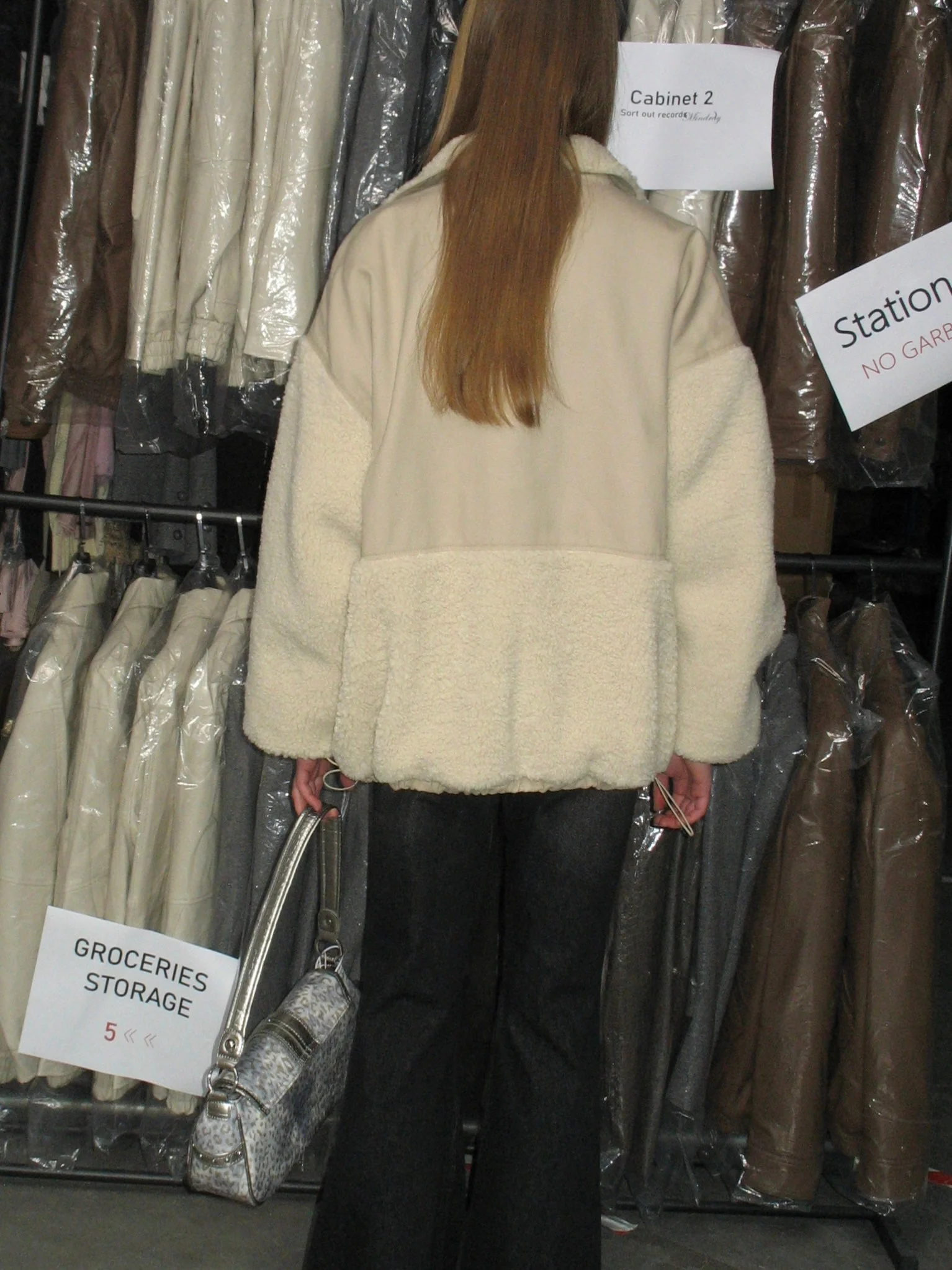 Splice Faux Lambswool Coat - Image 7