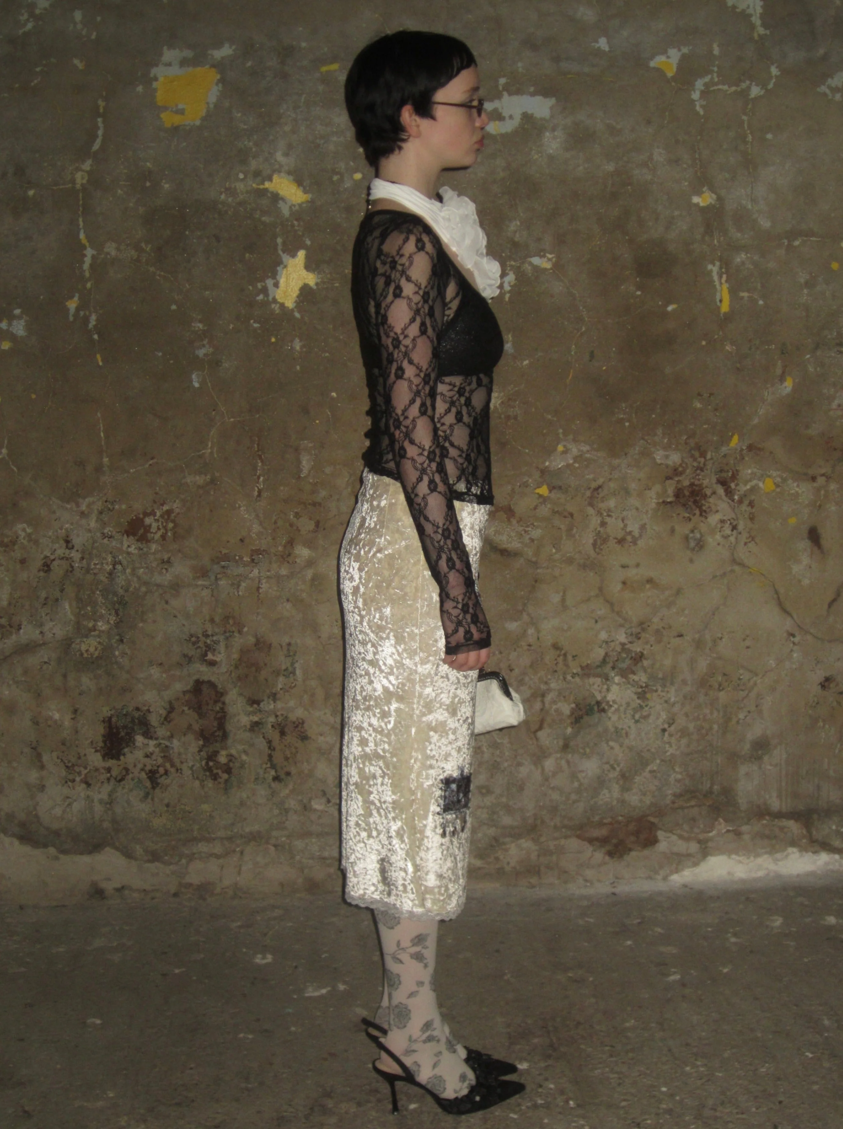 Velvet Printed Midi Skirt - Image 10