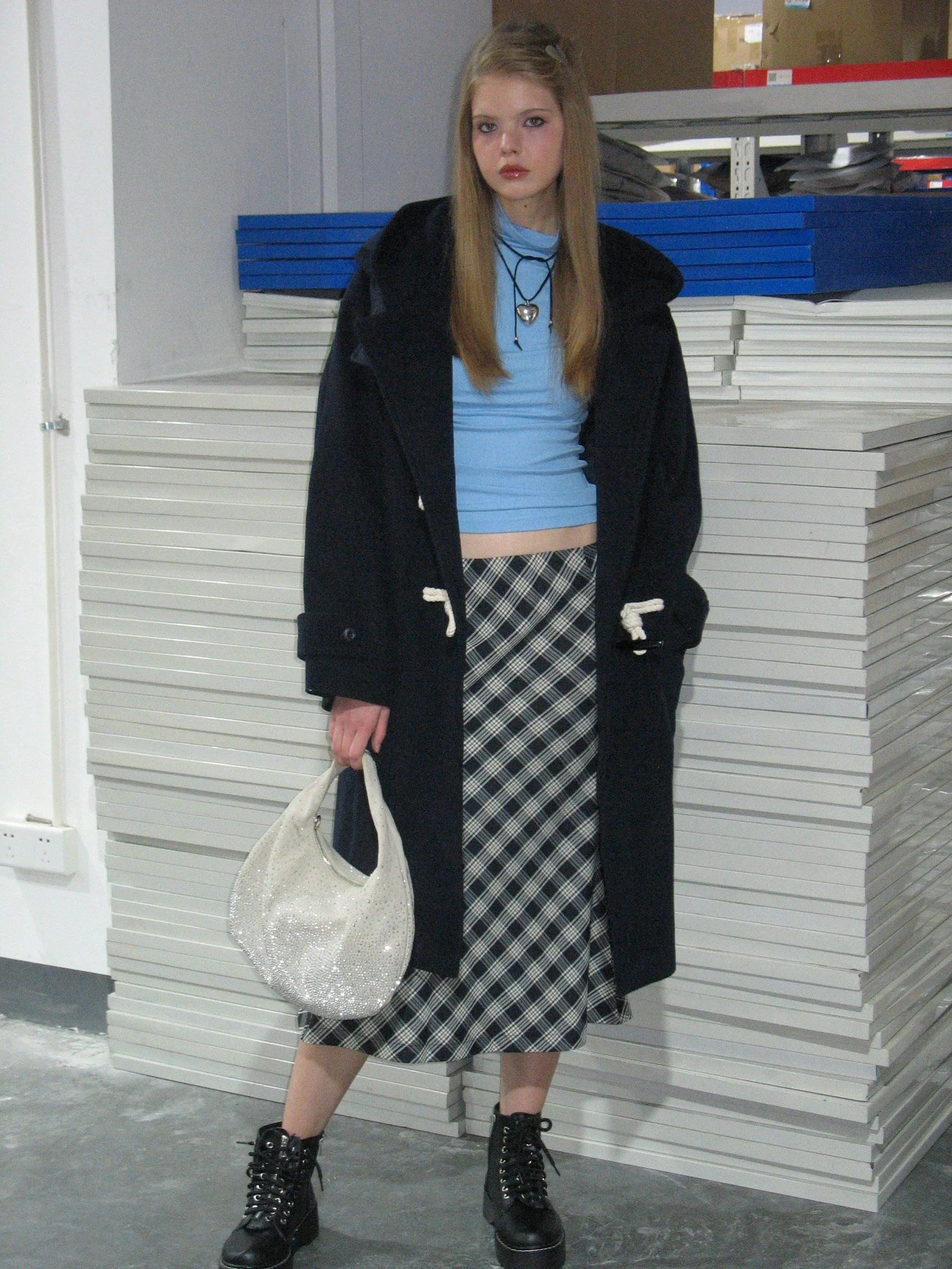 Navy Blue Duffle Coat - Image 4